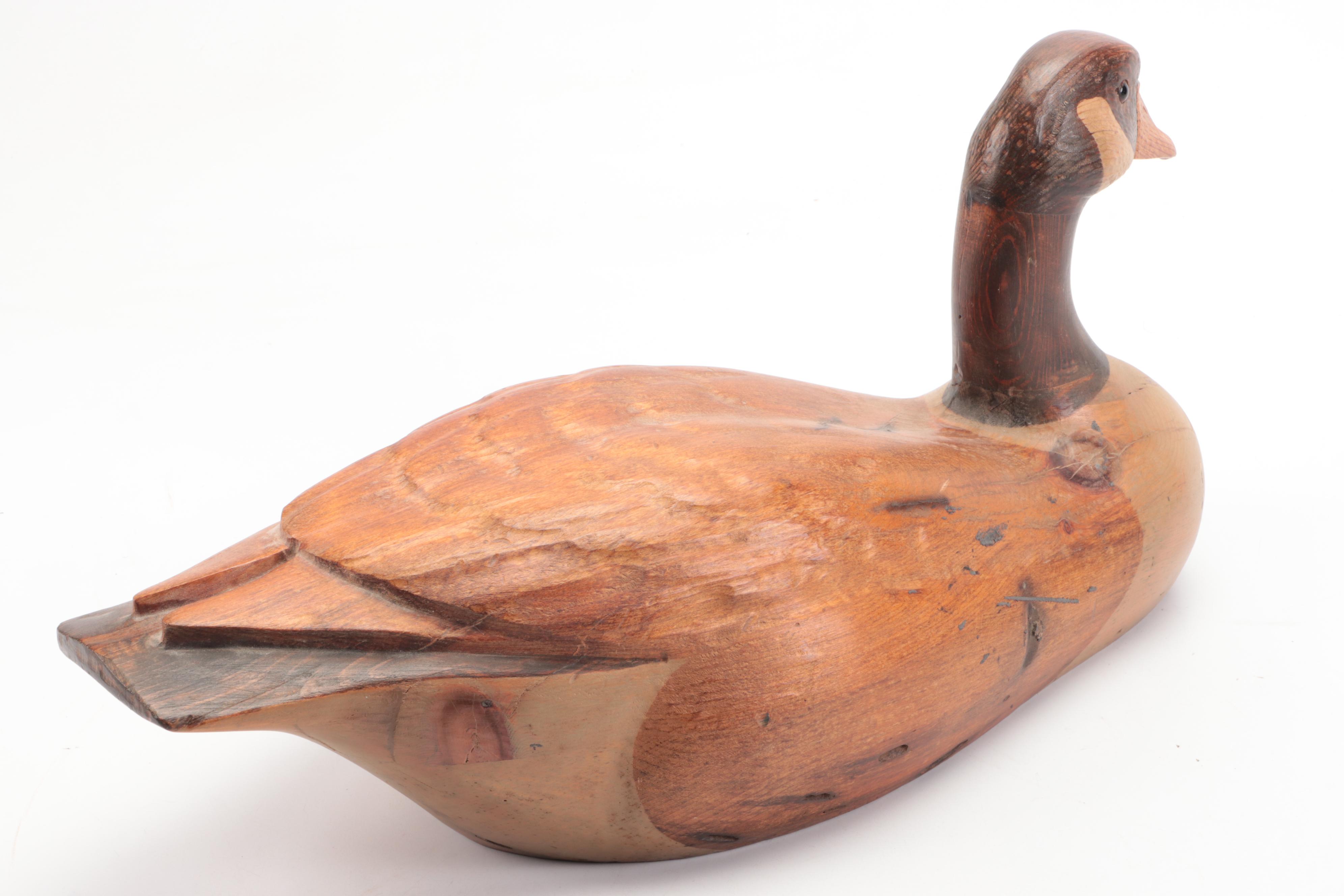 R. D. Lewis Hand-Carved Canada Goose Decoy