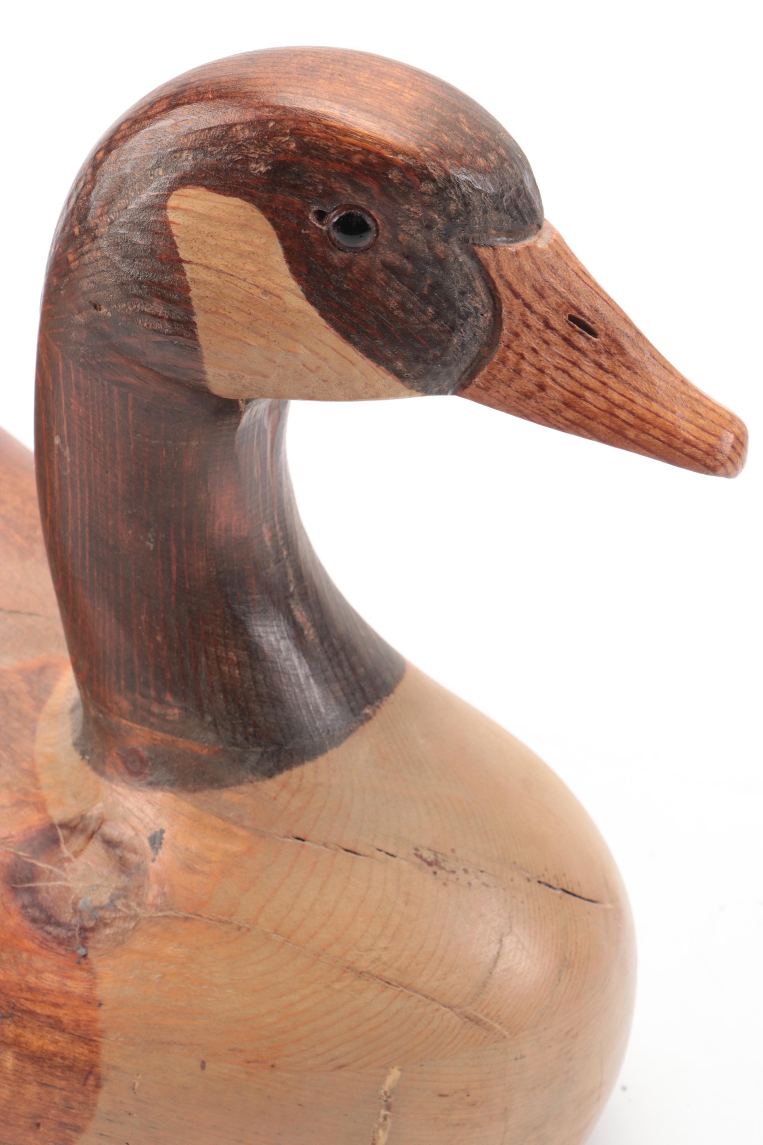 R. D. Lewis Hand-Carved Canada Goose Decoy