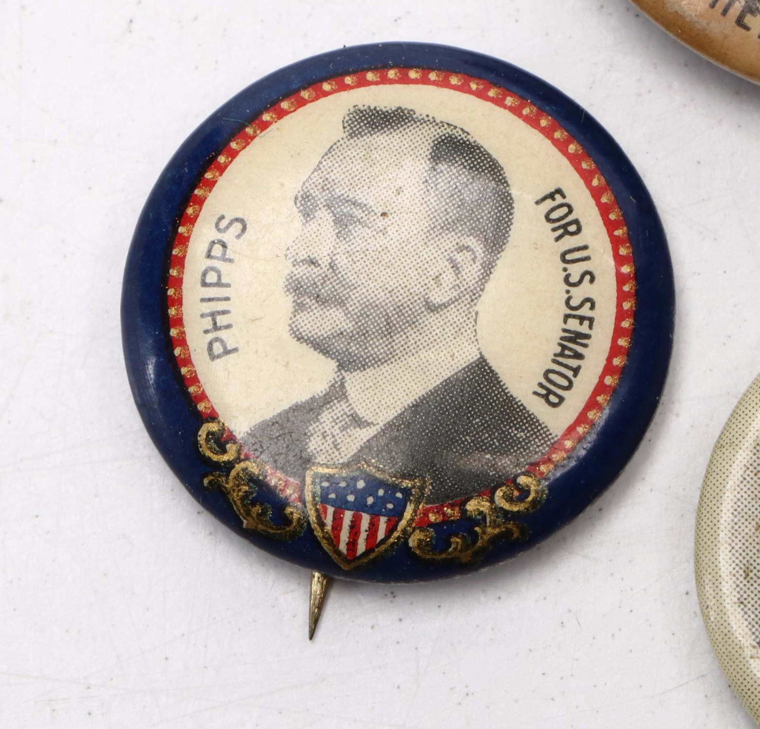 Henry R. Wolcott, Oliver H. Schoup and Other Colorado Republican Pinbacks
