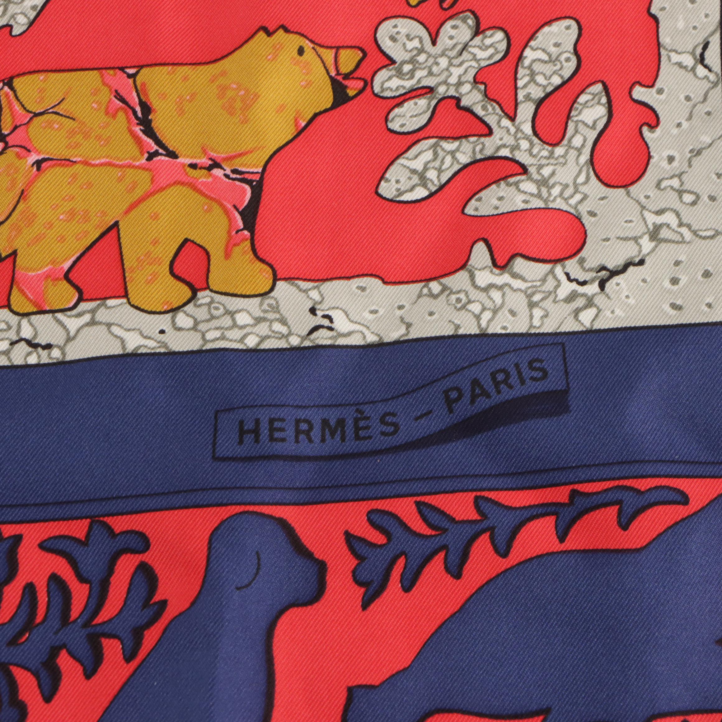 Hermès "Early America" Scarf 90 in Silk Twill