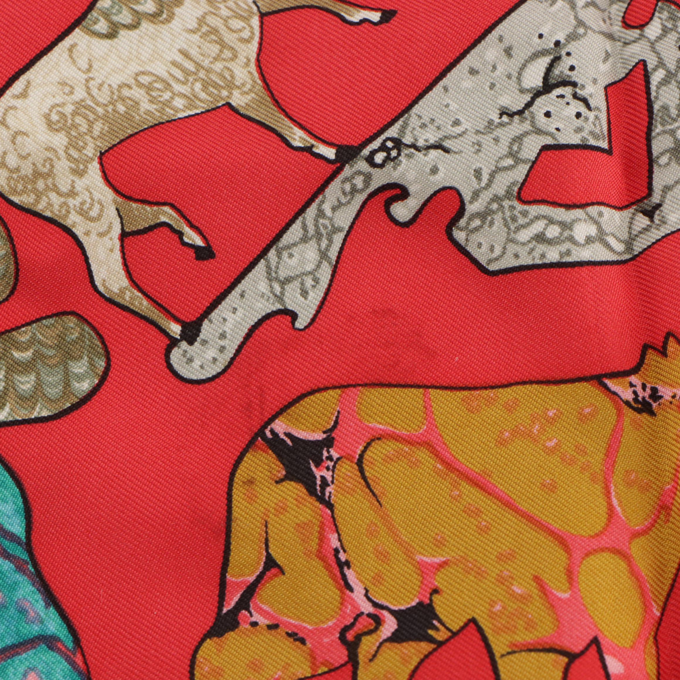 Hermès "Early America" Scarf 90 in Silk Twill