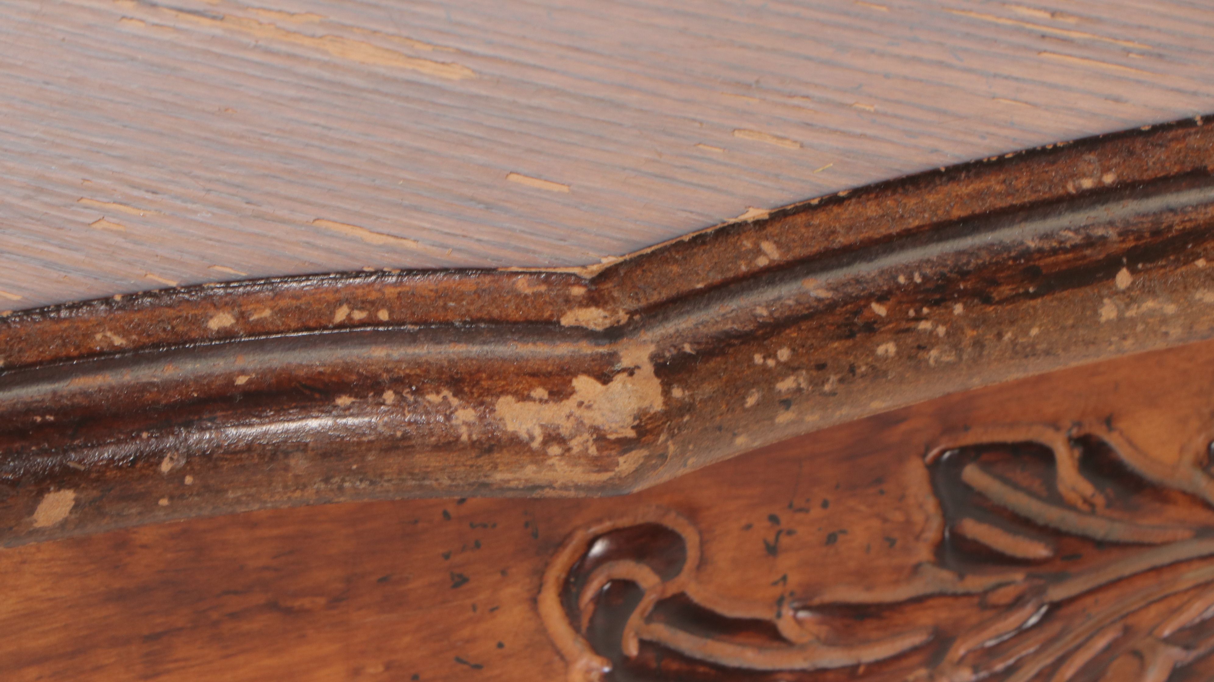 Louis XVI Style Oak Demilune Table