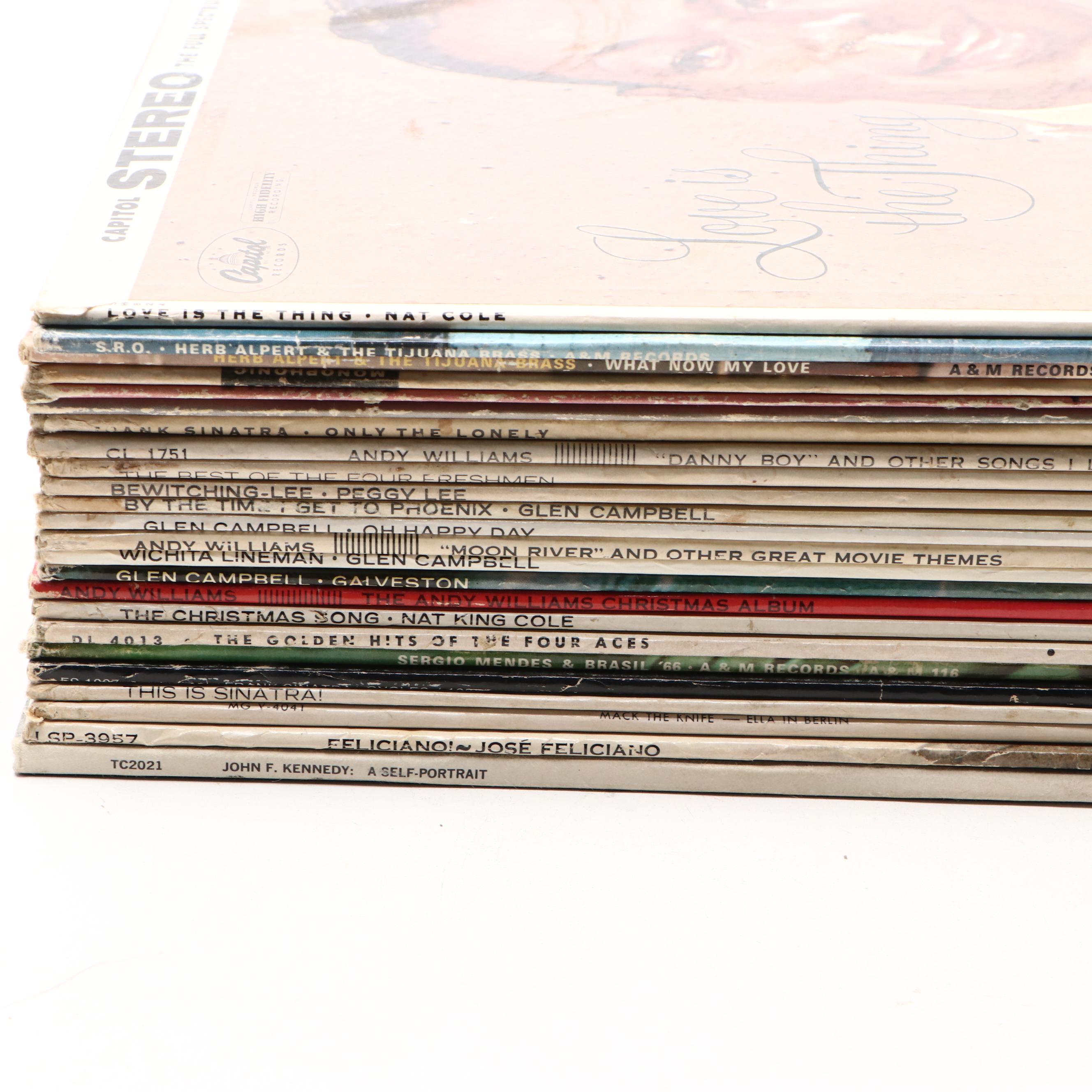 Nat King Cole, Glen Campbell, Andy Williams, Frank Sinatra & More Vinyl Records