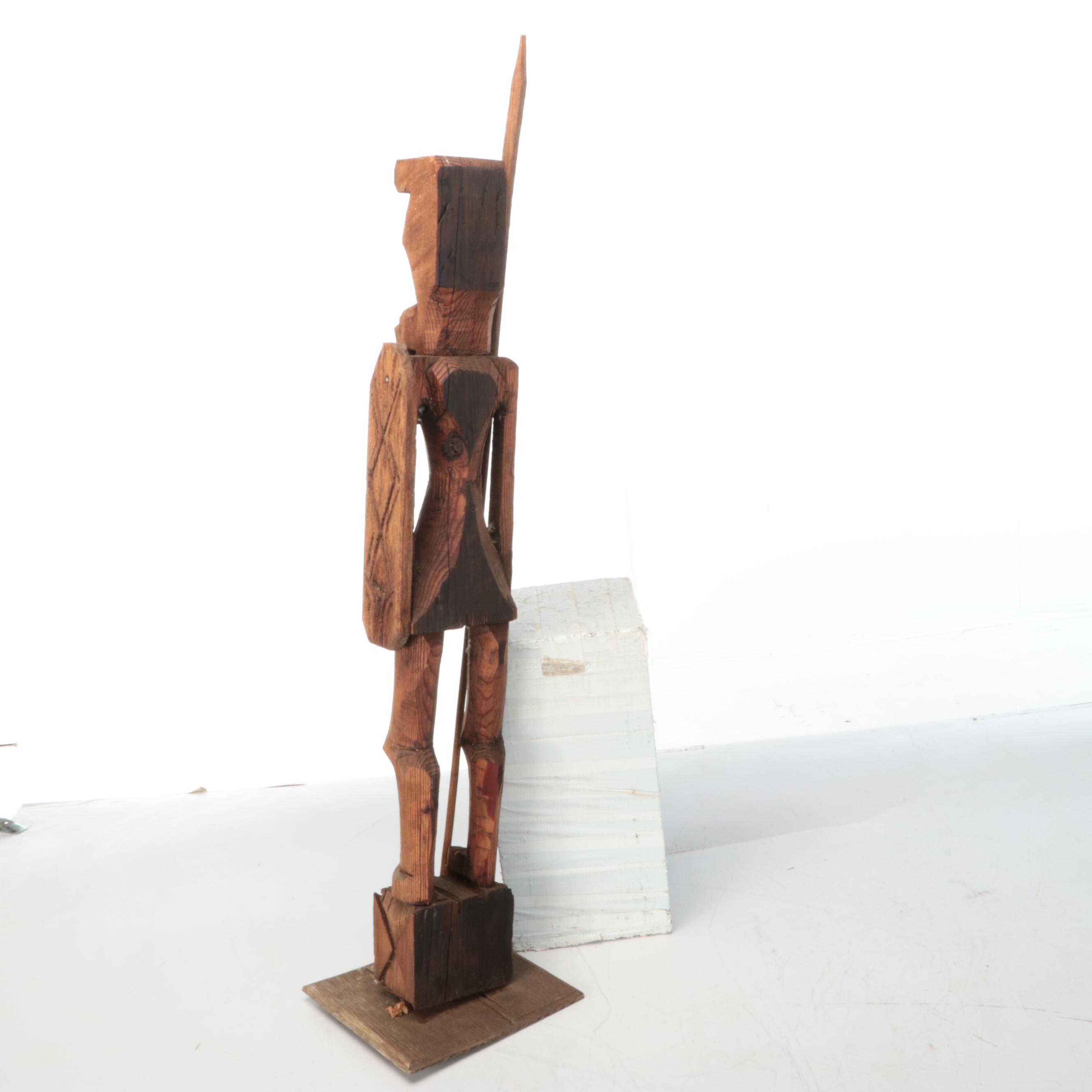 Chainsaw Sculpture Carved Wood Don Quixote