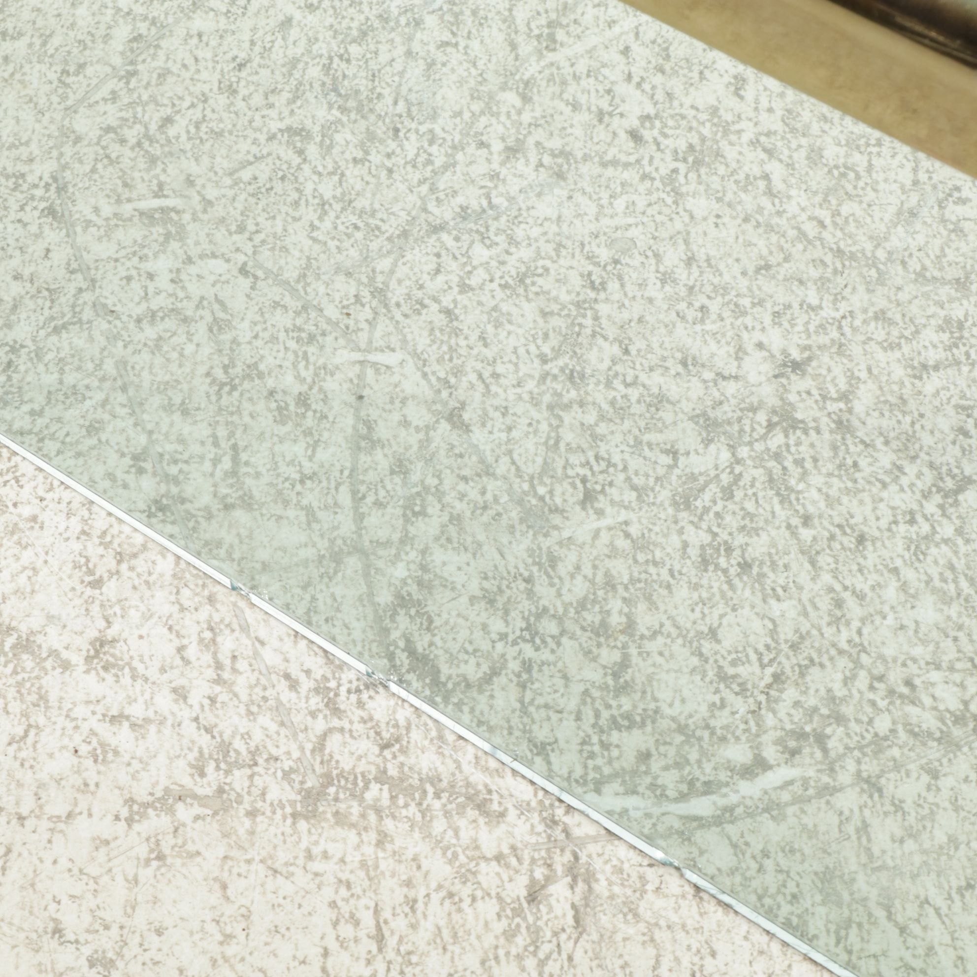 Glass Chrome Waterfall Coffee Table, Late 20th Century