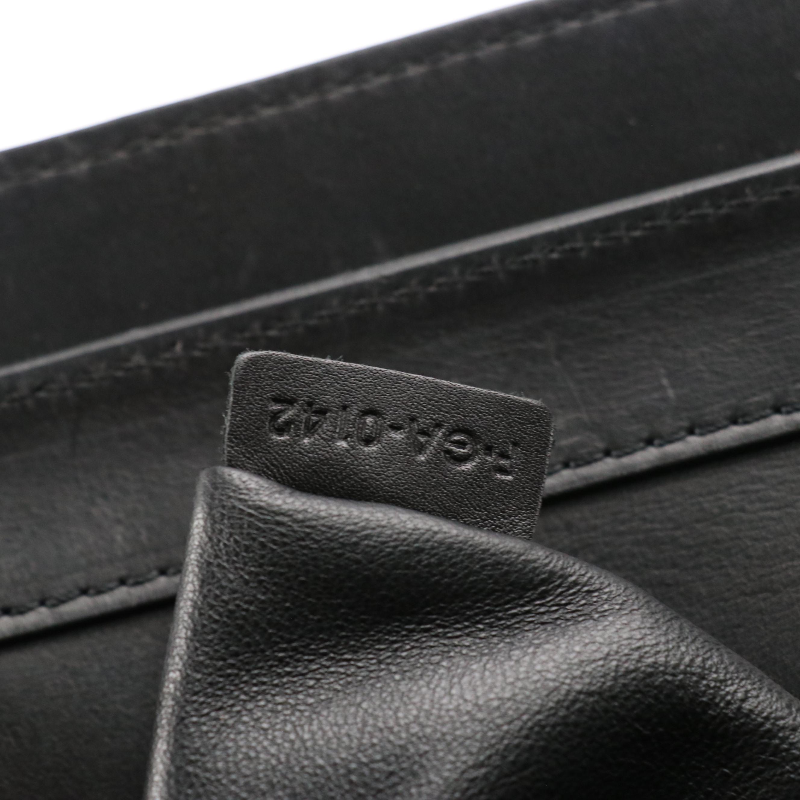 Céline Blue and Brown Pony Hair and Black Calfskin Leather Mini Luggage Tote