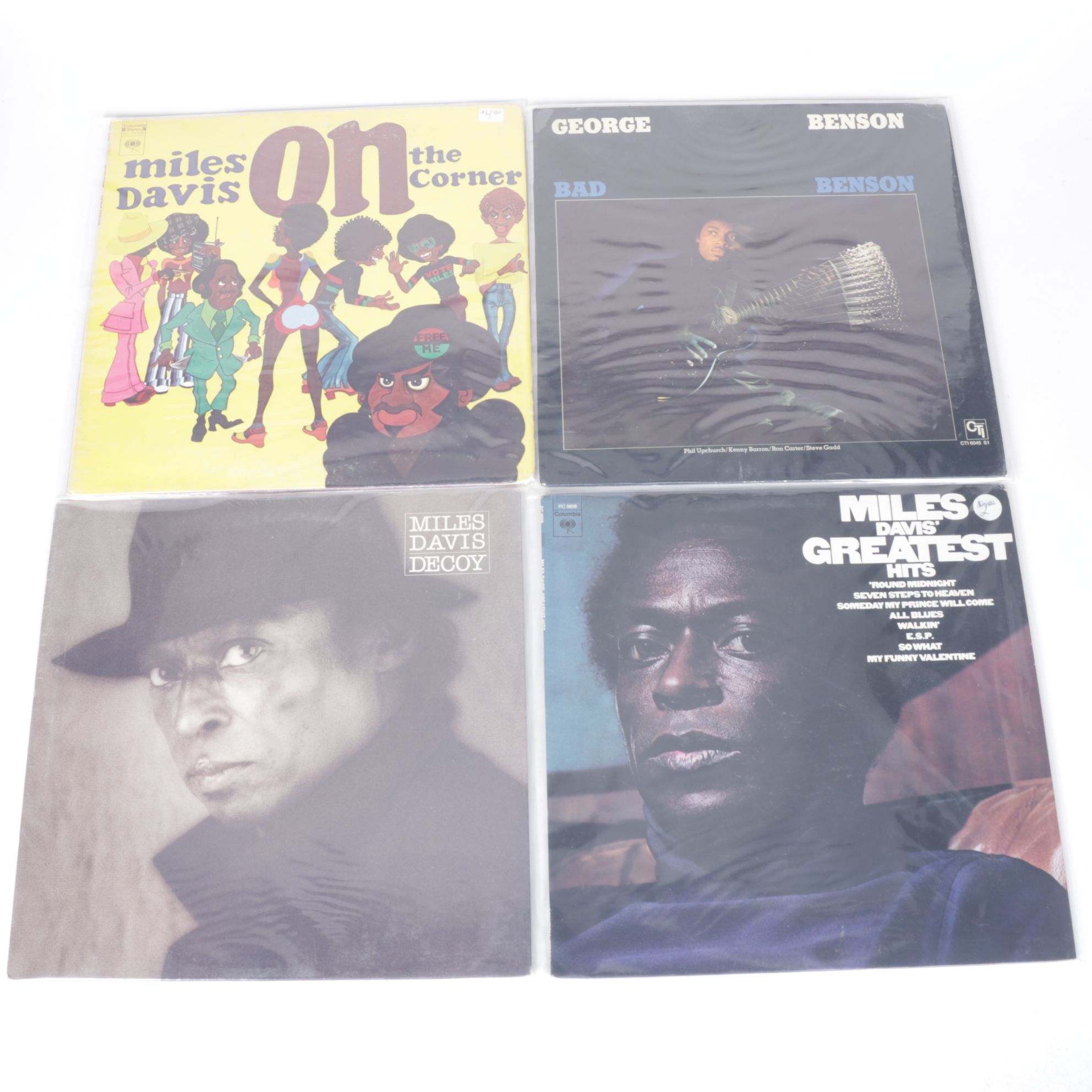 Miles Davis and George Benson Collection of Vinyl Record Albums