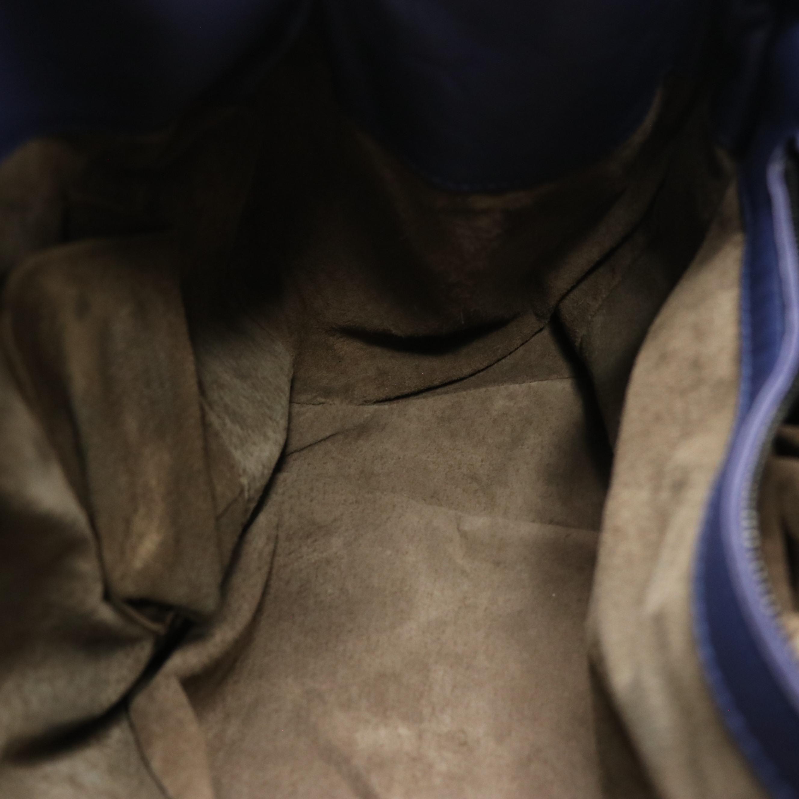 Bottega Veneta Blue Intrecciato Lambskin Leather Shoulder Bag