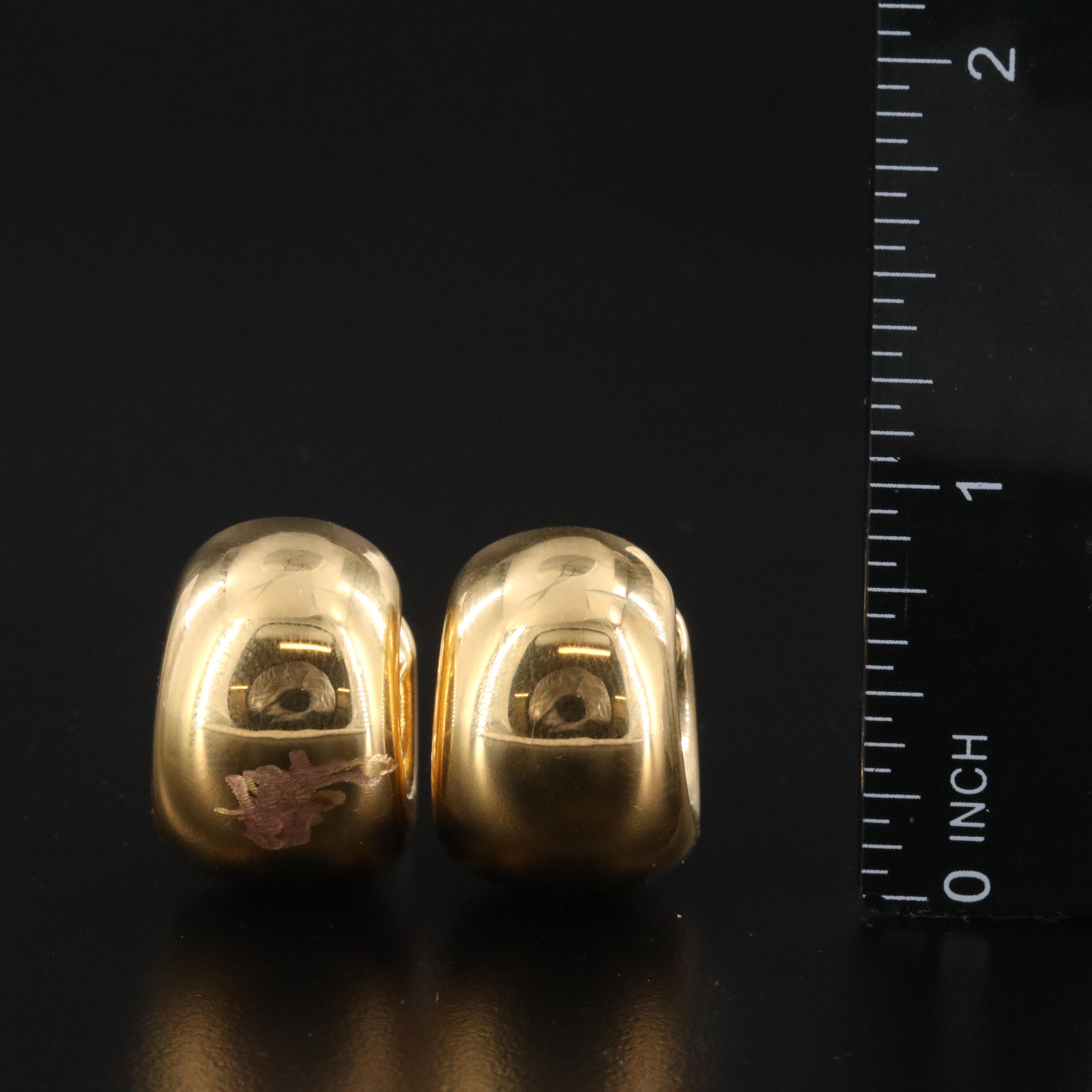 Italian Electroformed 18K Hoops