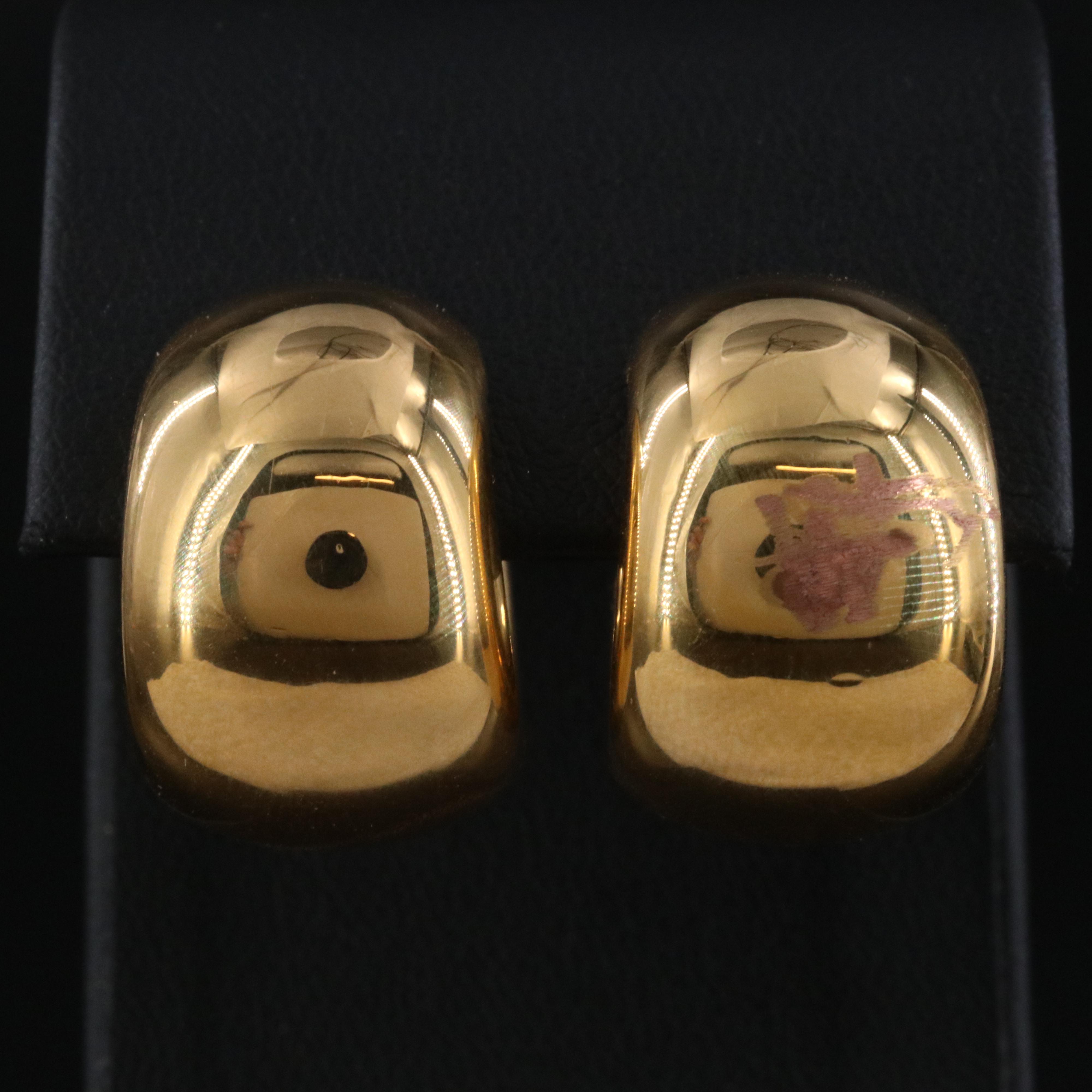 Italian Electroformed 18K Hoops