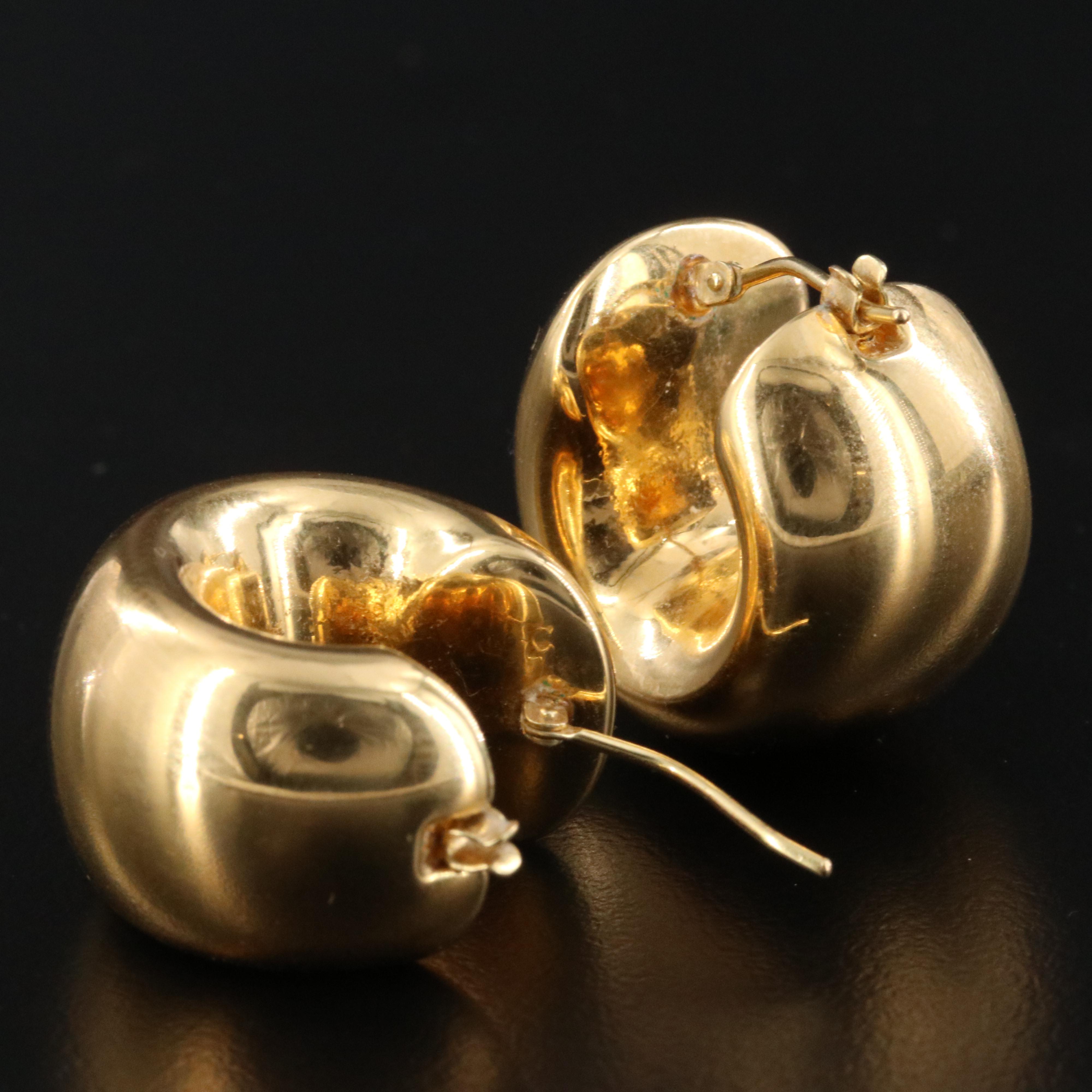 Italian Electroformed 18K Hoops