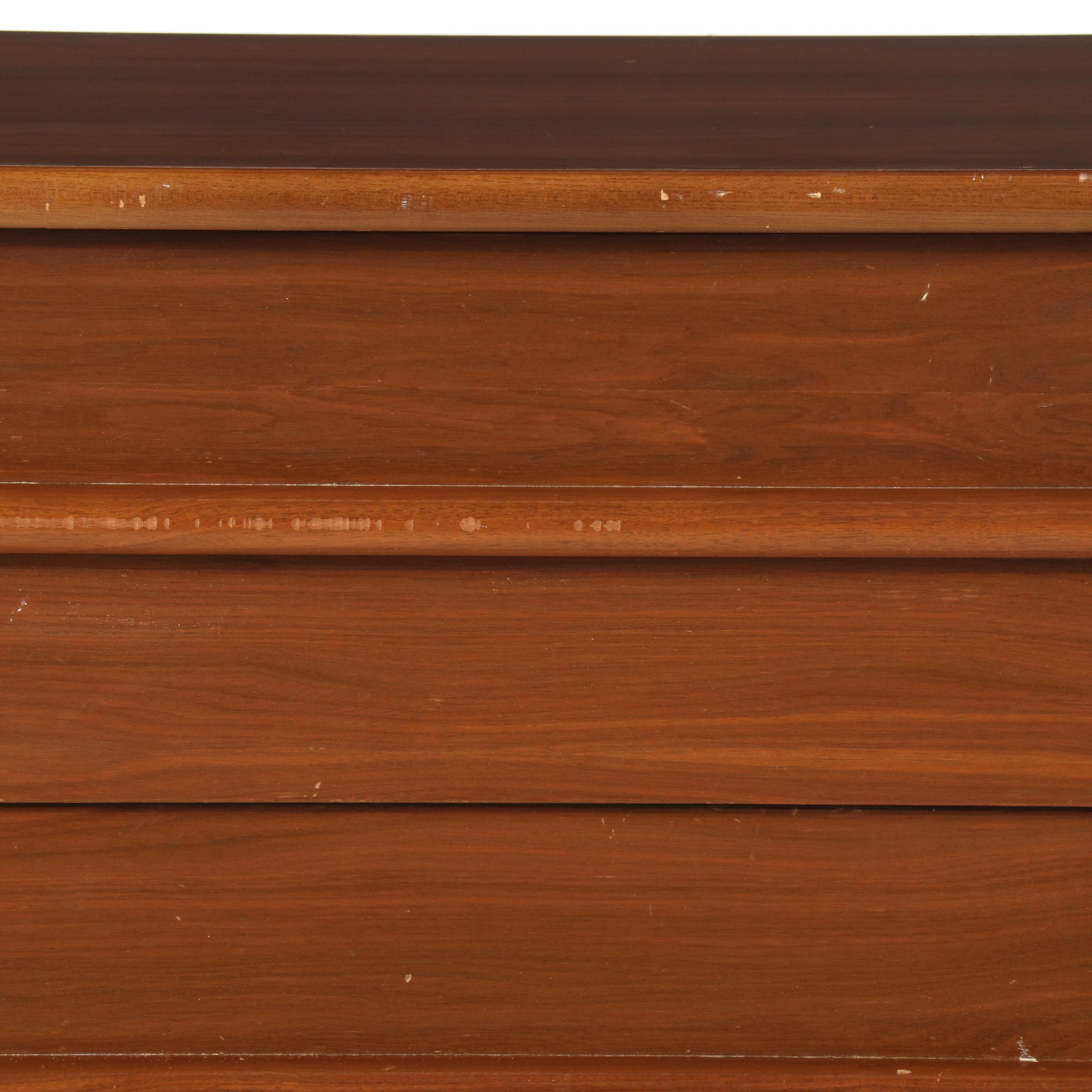 Mid Century Modern Walnut Four-Drawer Chest