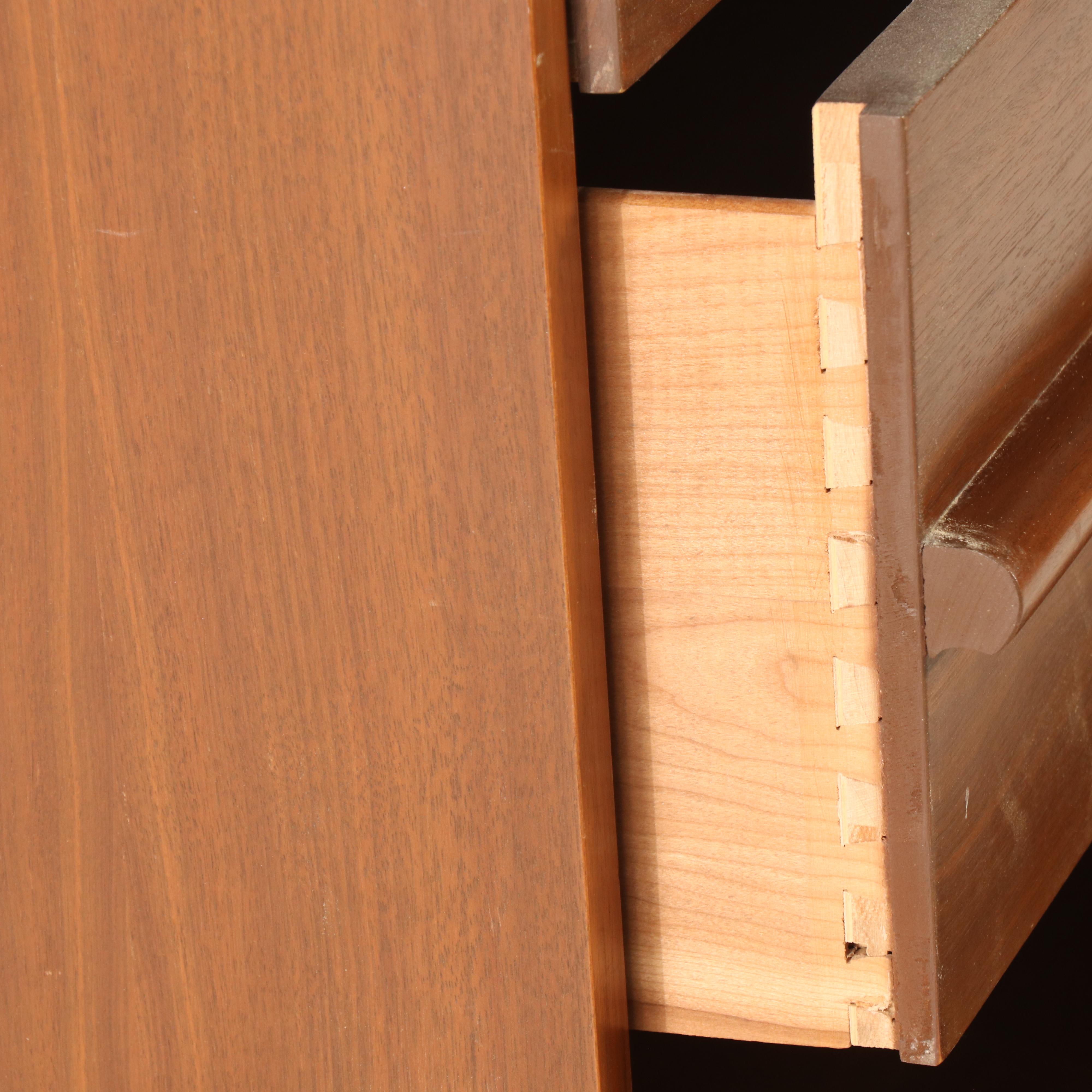 Mid Century Modern Walnut Four-Drawer Chest