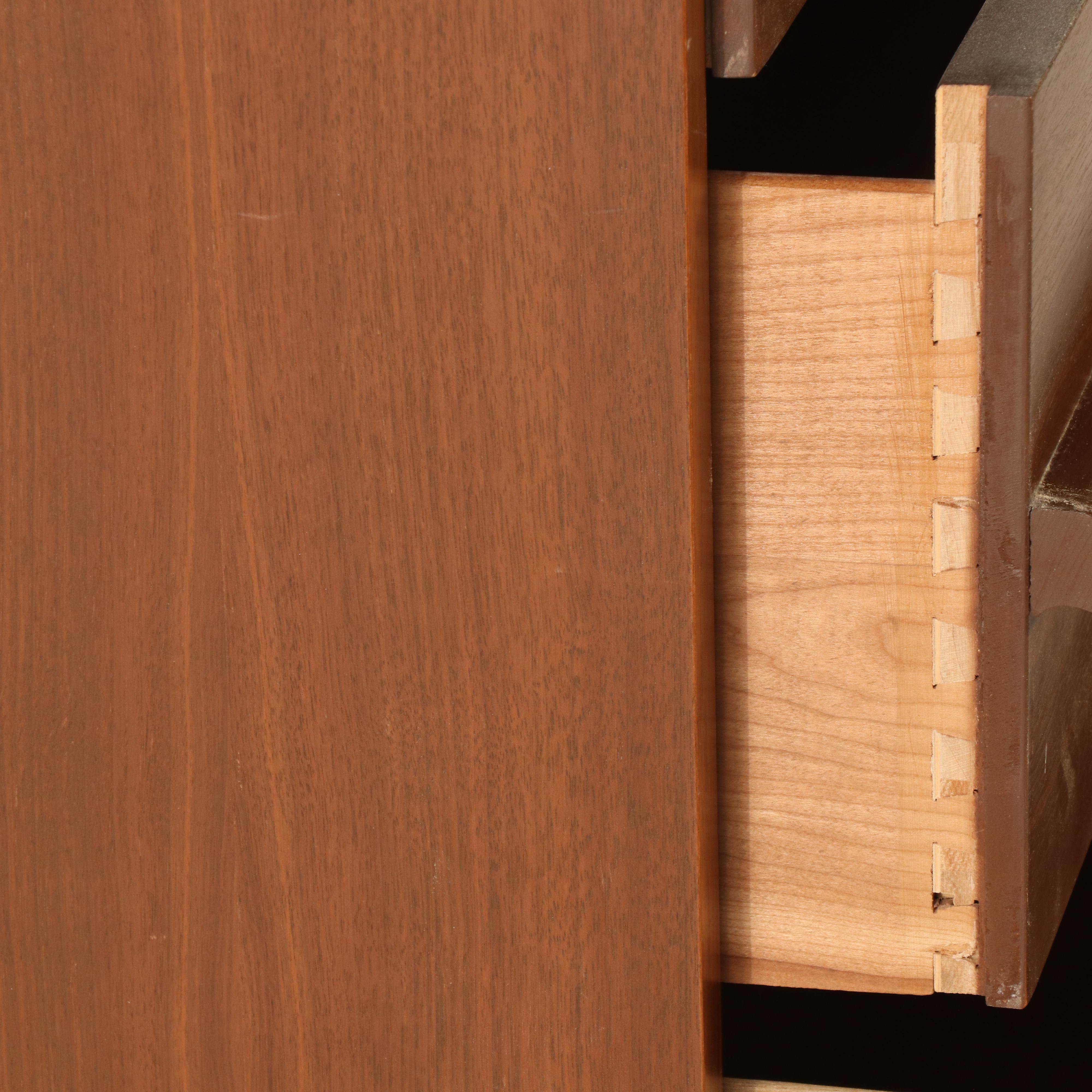 Mid Century Modern Walnut Four-Drawer Chest