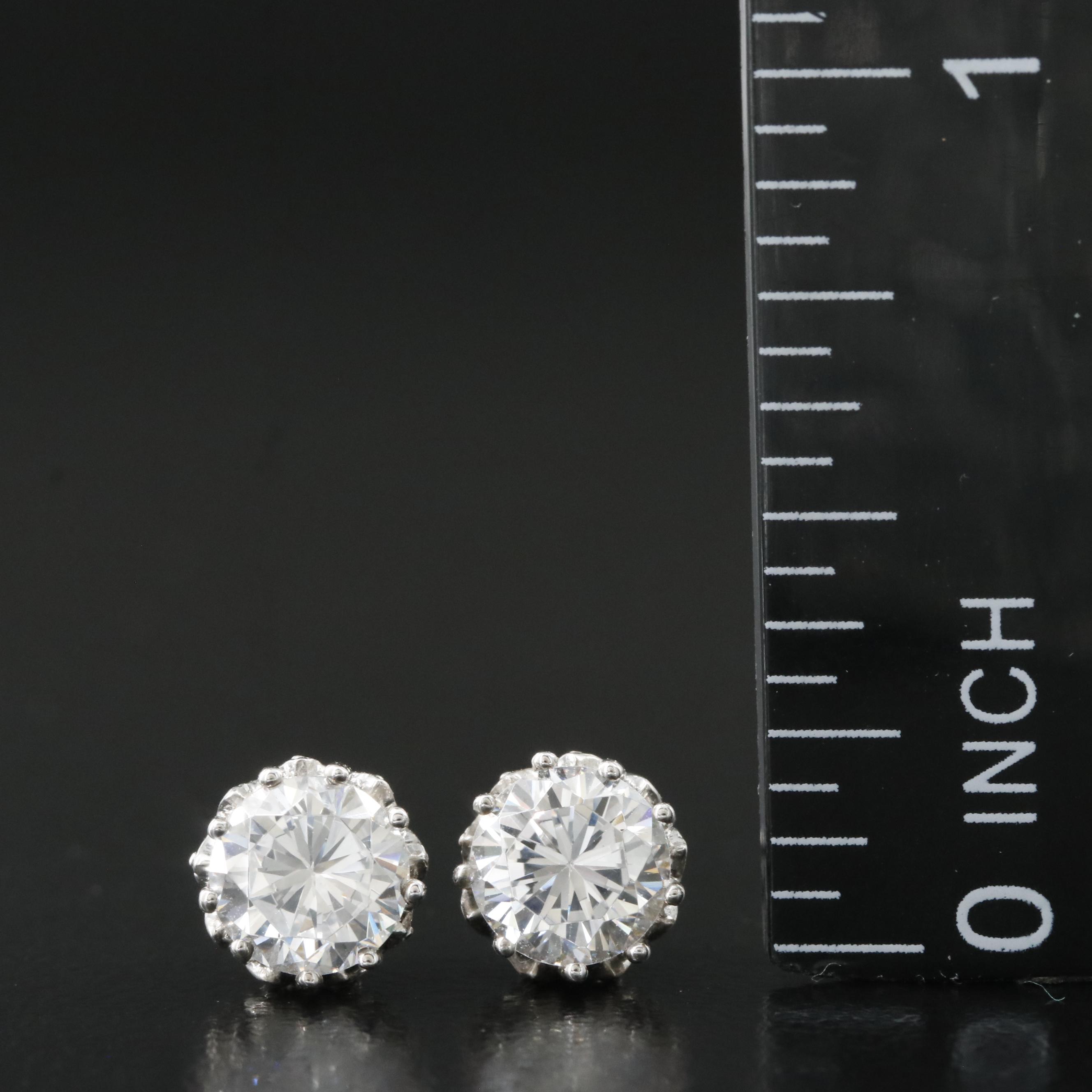 Sterling CZ Stud Earrings