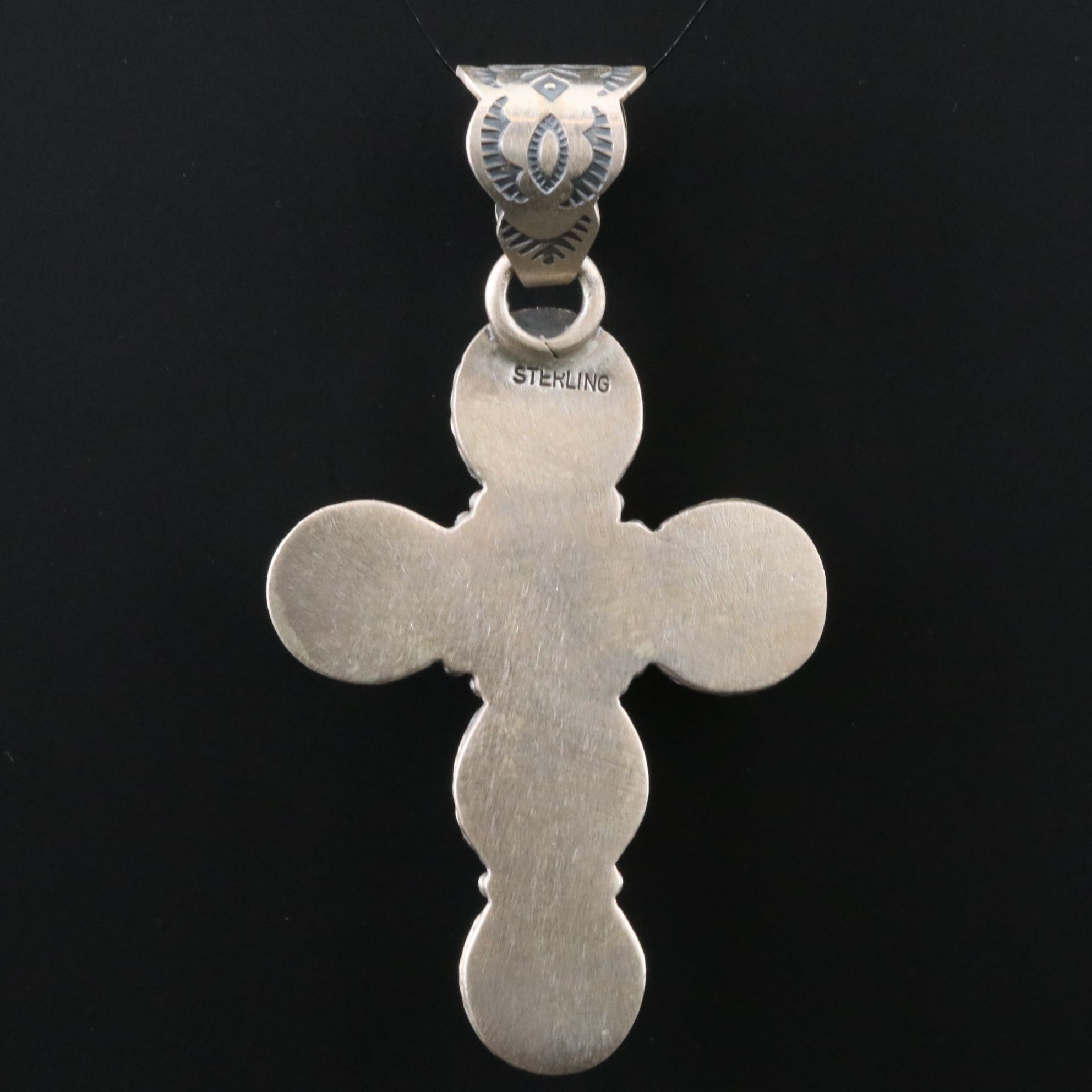 Sterling Turquoise Cross Pendant
