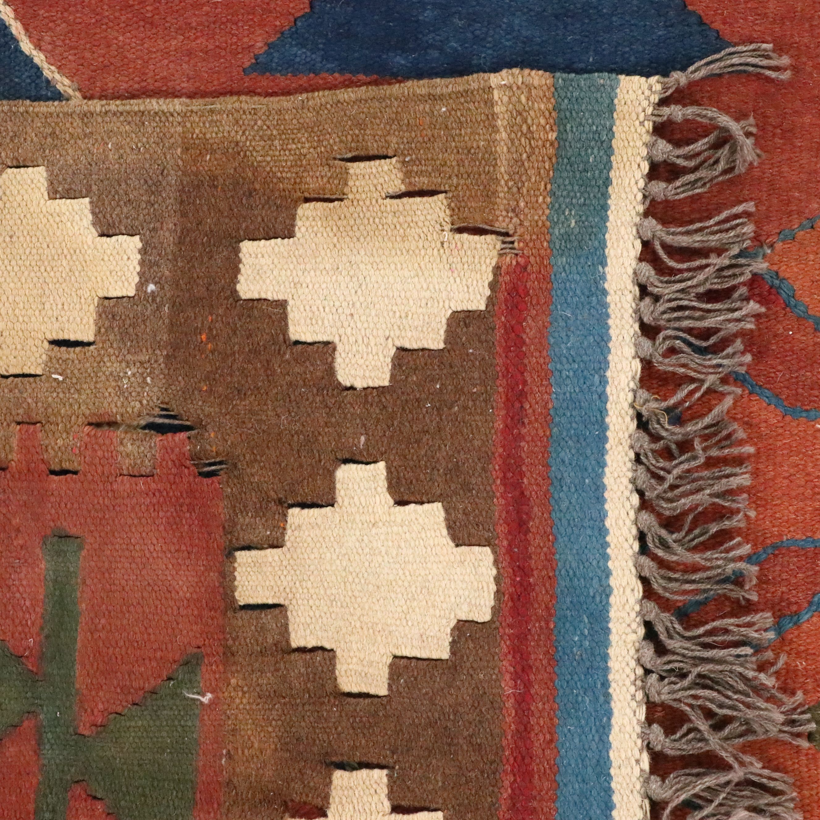 6'5 x 8'6 Handwoven Afghan Kilim Area Rug