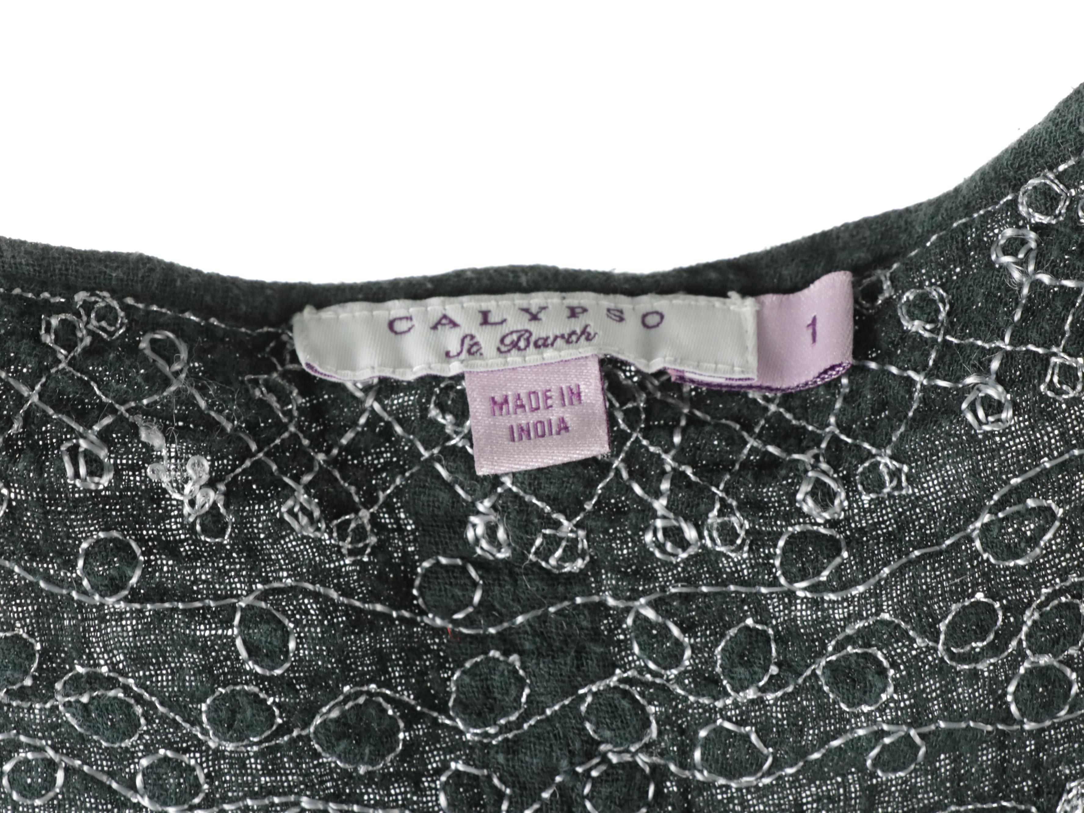 Calypso Kaftan Tunic Dresses in Tie Dyed Embroidered and Embellished Cotton