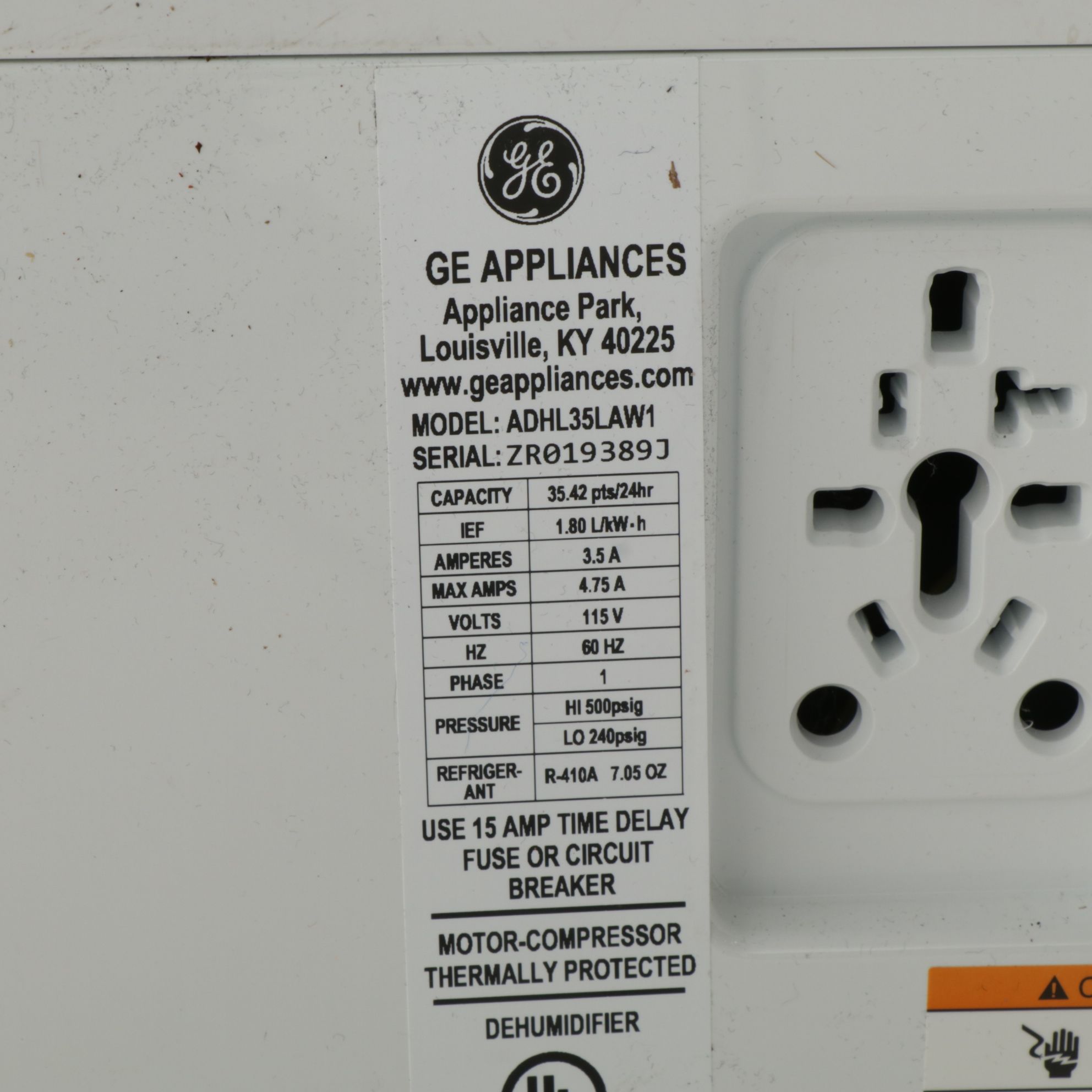 GE Dehumidifier