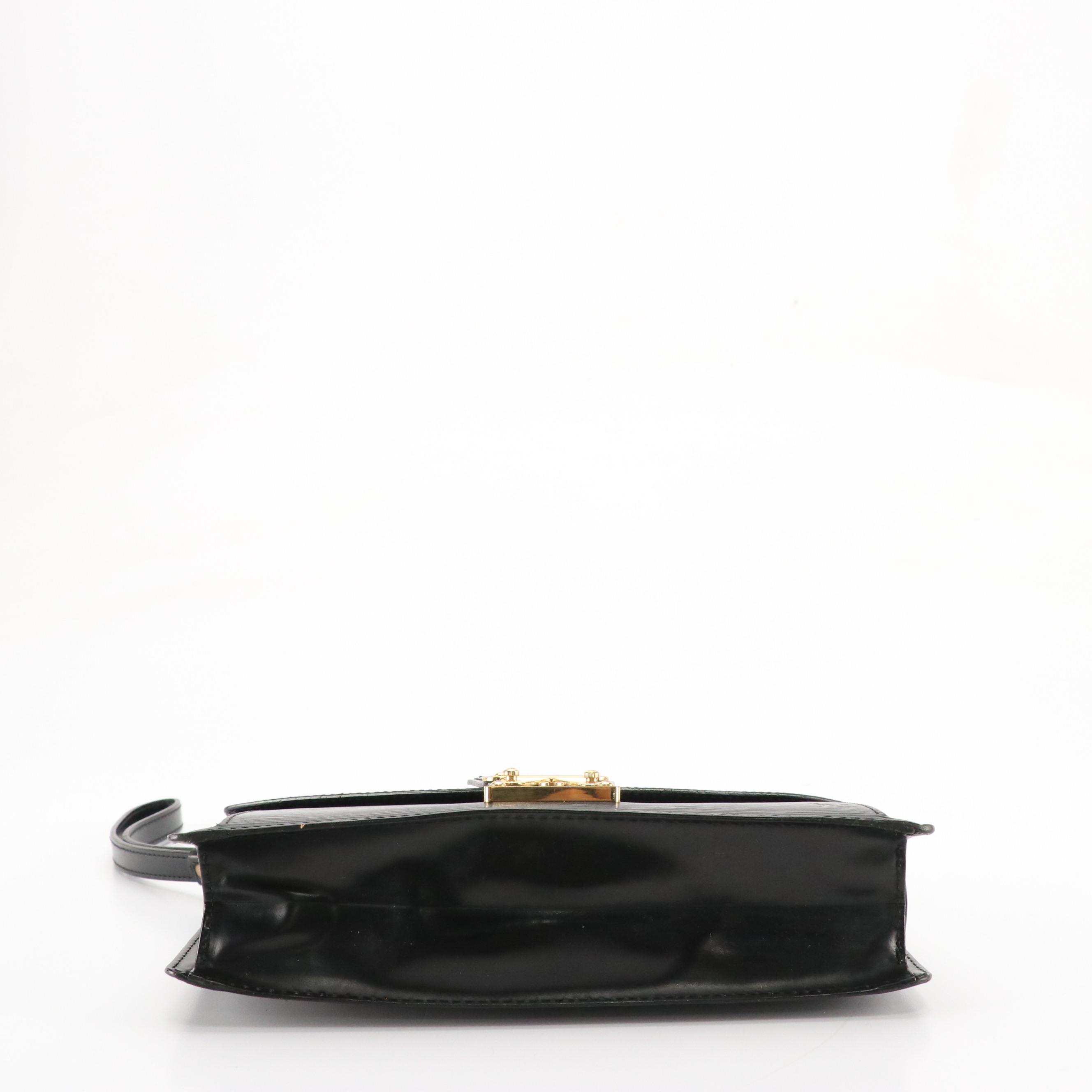Louis Vuitton Sellier Dragonne Wristlet Clutch in Black Epi Leather