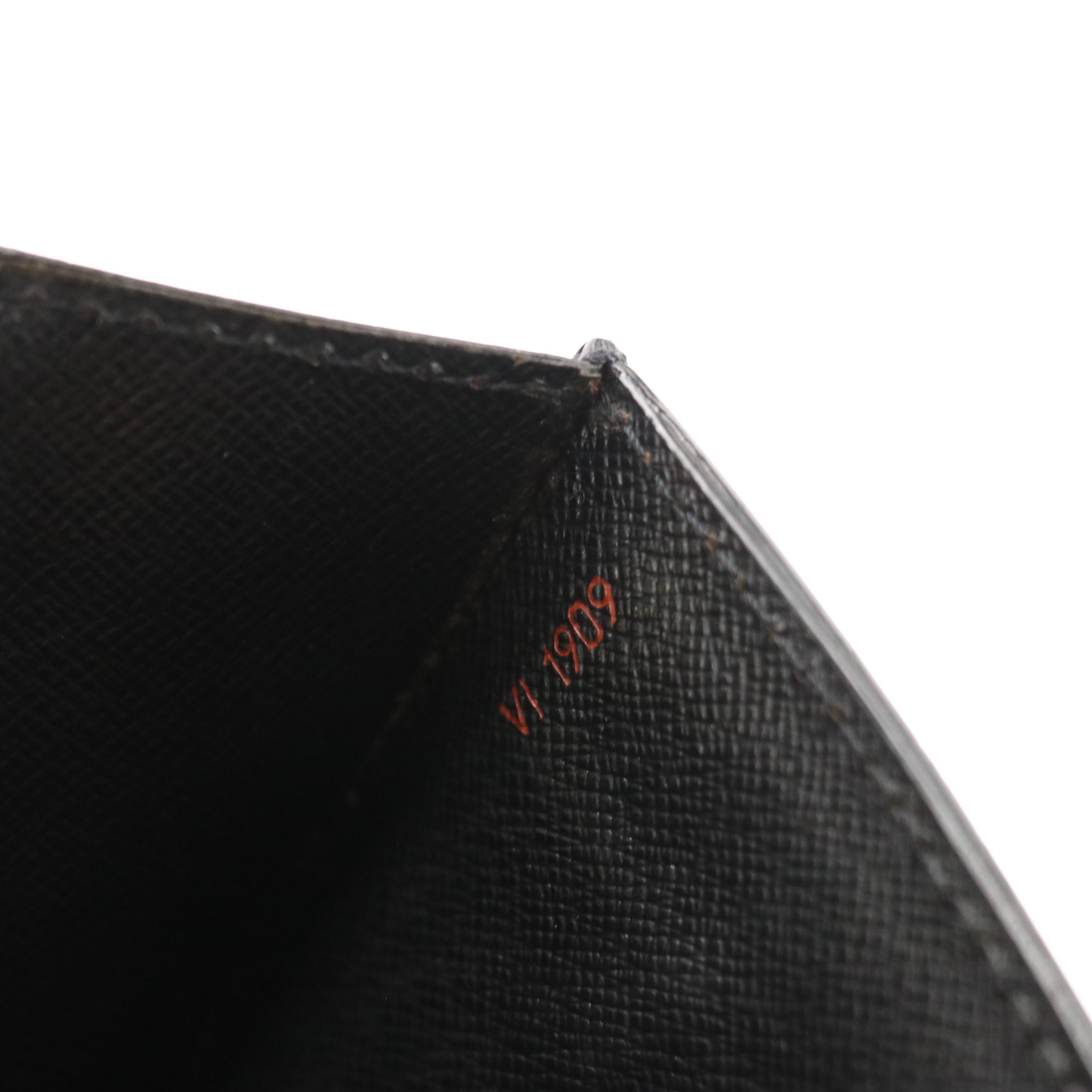 Louis Vuitton Sellier Dragonne Wristlet Clutch in Black Epi Leather