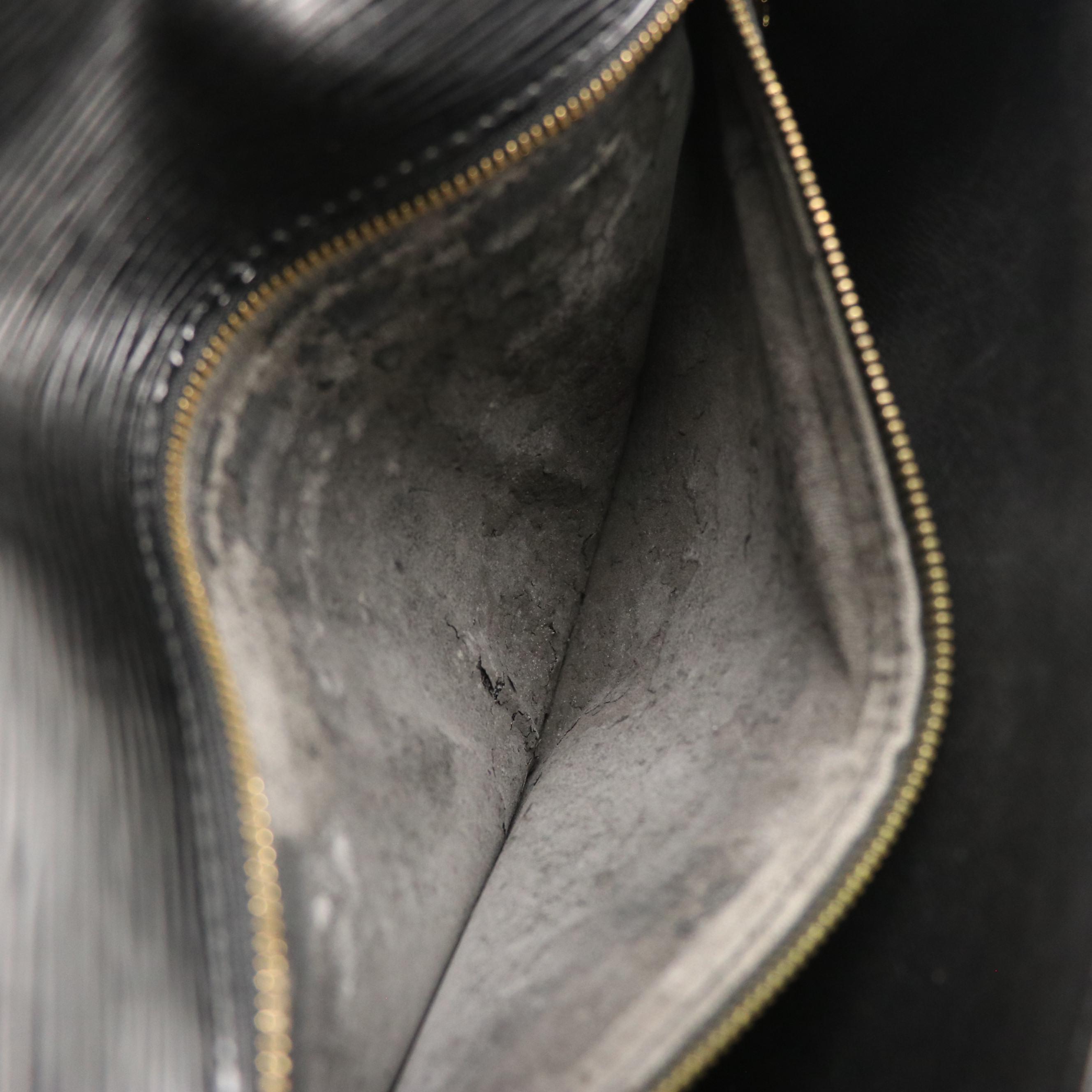 Louis Vuitton Sellier Dragonne Wristlet Clutch in Black Epi Leather