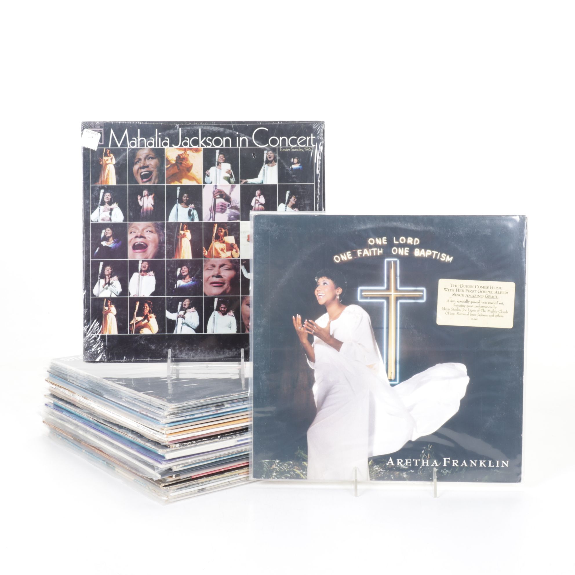Mahalia Jackson, Aretha Franklin & Other Gospel Vinyl Record Albums