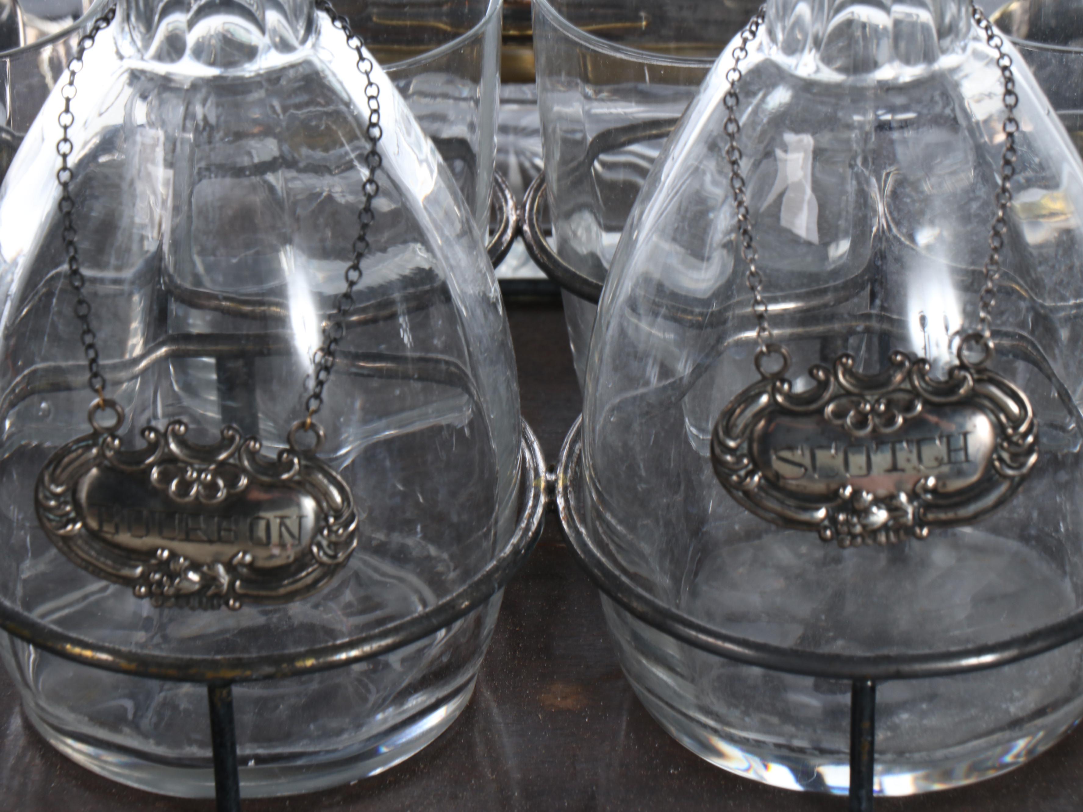 Art Deco Style Ebonized Wood and Glass Lift-Top Bar Cabinet with Barware