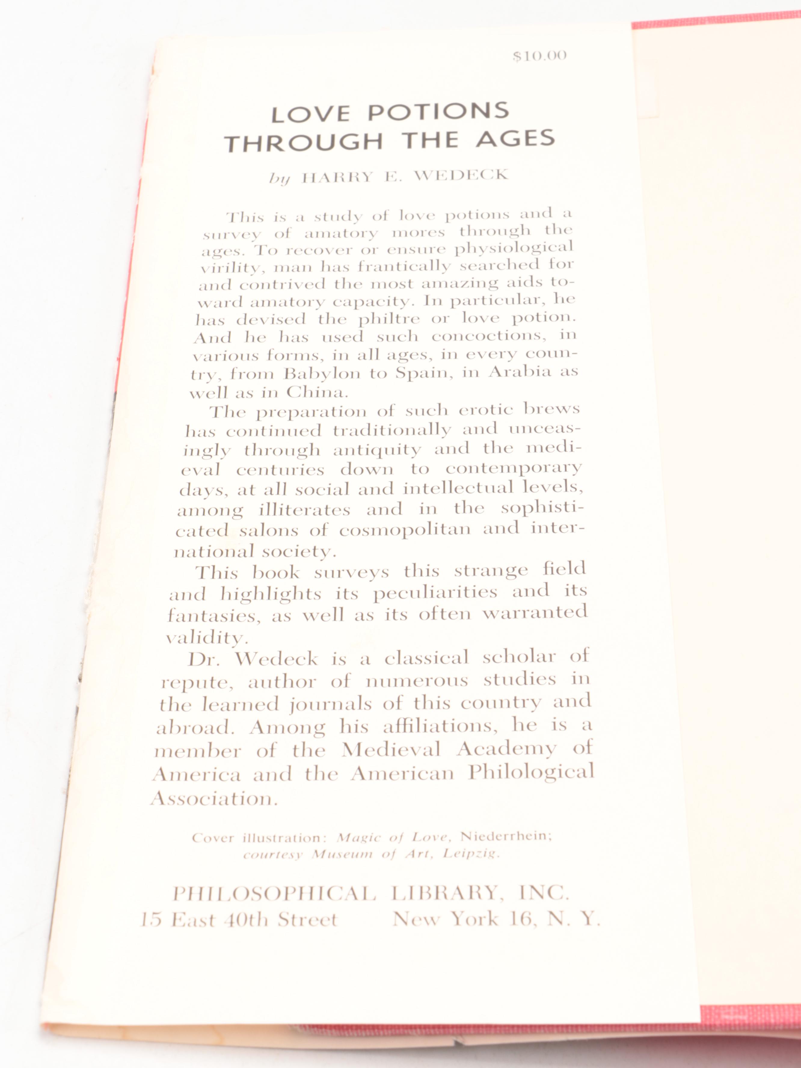 "Love Potions Through the Ages" by Harry E. Wedeck, 1963