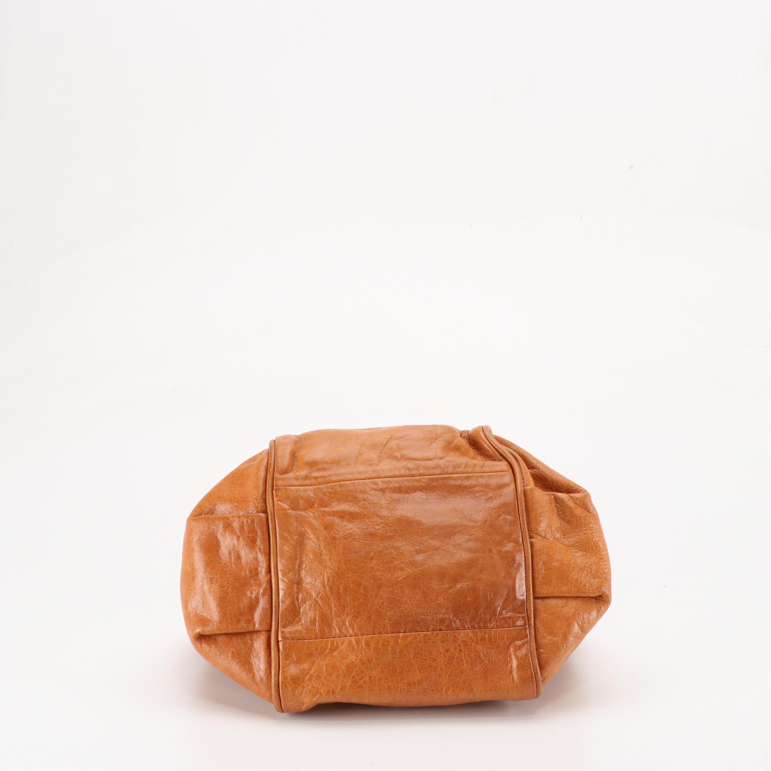 Chloé Mini Ethel Two-Way Bag in Caramel Brown Distressed Leather
