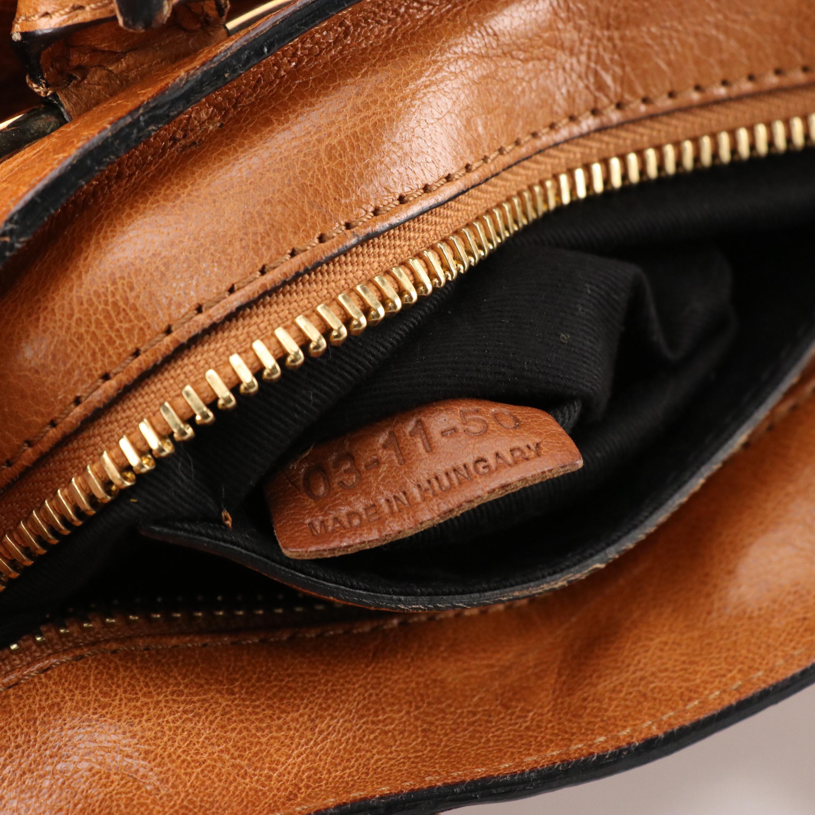 Chloé Mini Ethel Two-Way Bag in Caramel Brown Distressed Leather