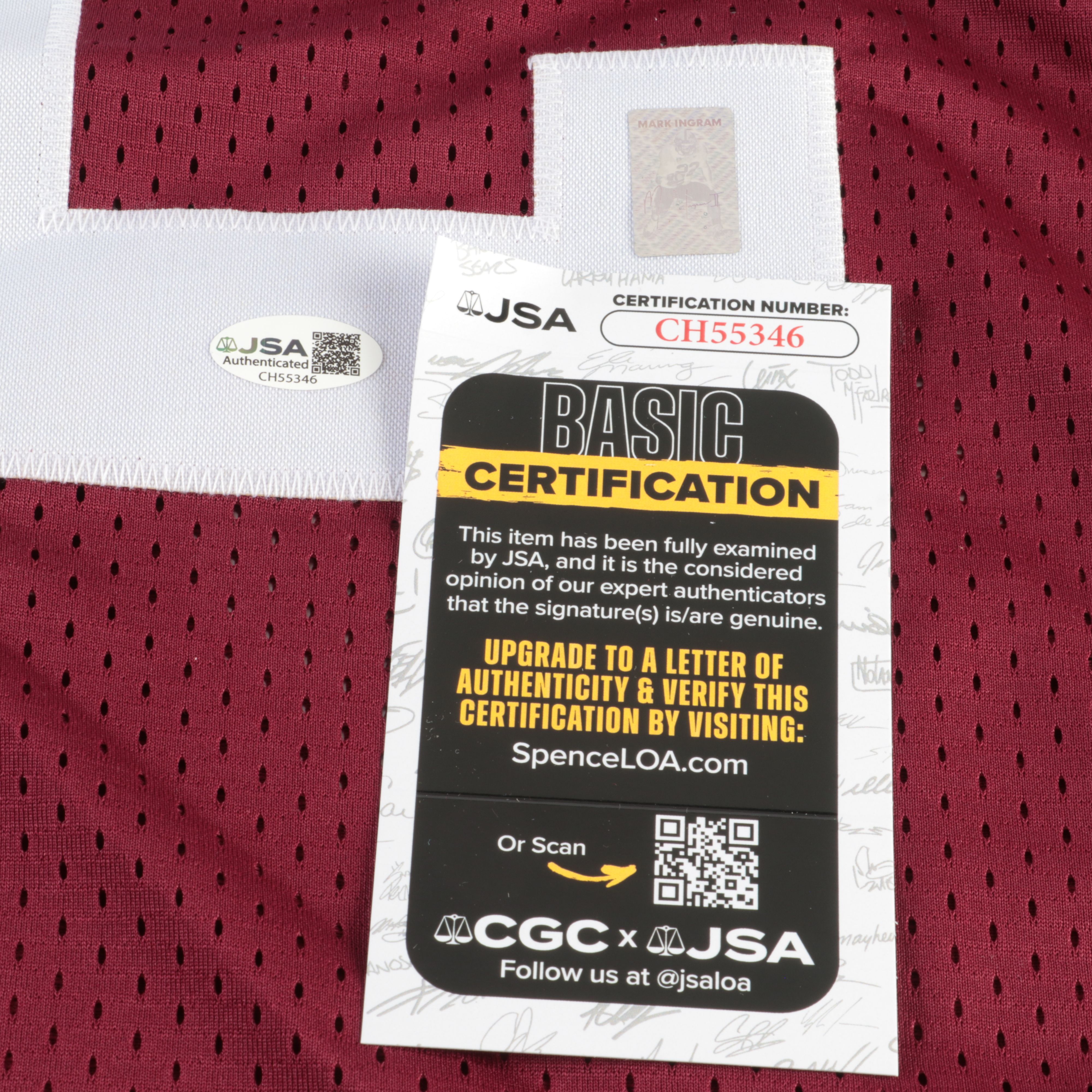 Mark Ingram Signed University of Alabama Crimson Tide Football Jersey, JSA