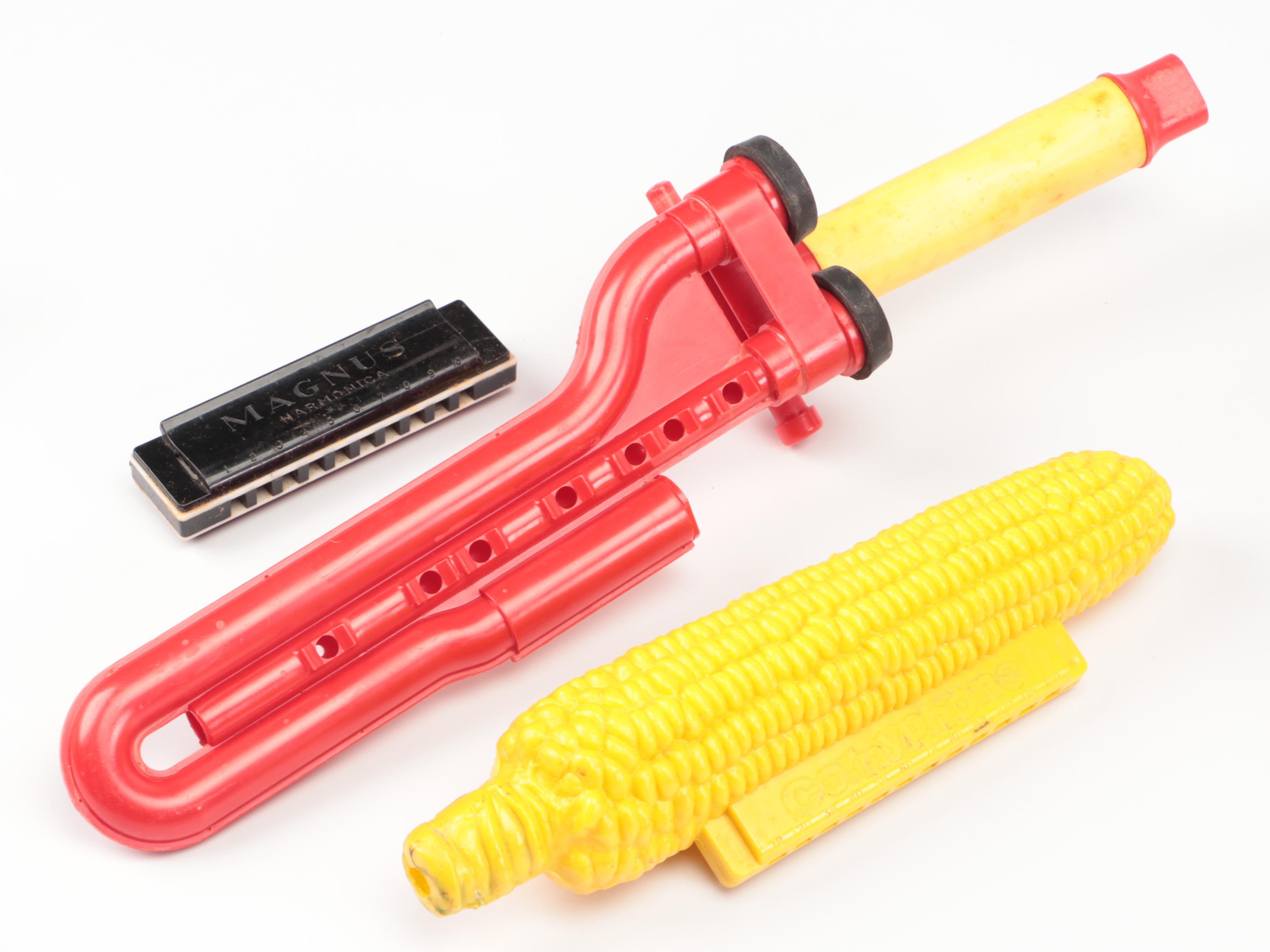 Emenee Toy Accordion with Drum, Xylophone, and More Vintage Toy Instruments