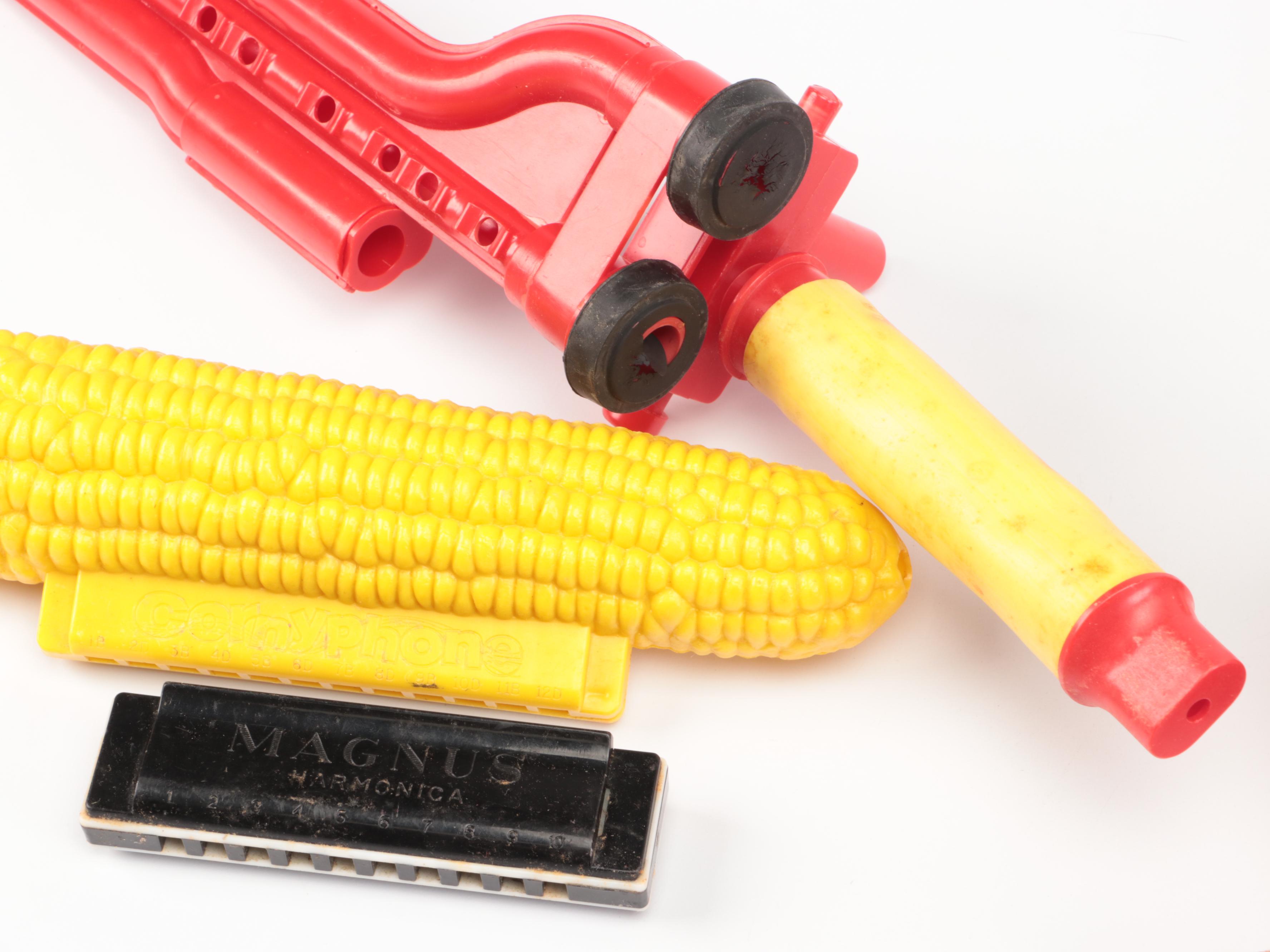 Emenee Toy Accordion with Drum, Xylophone, and More Vintage Toy Instruments