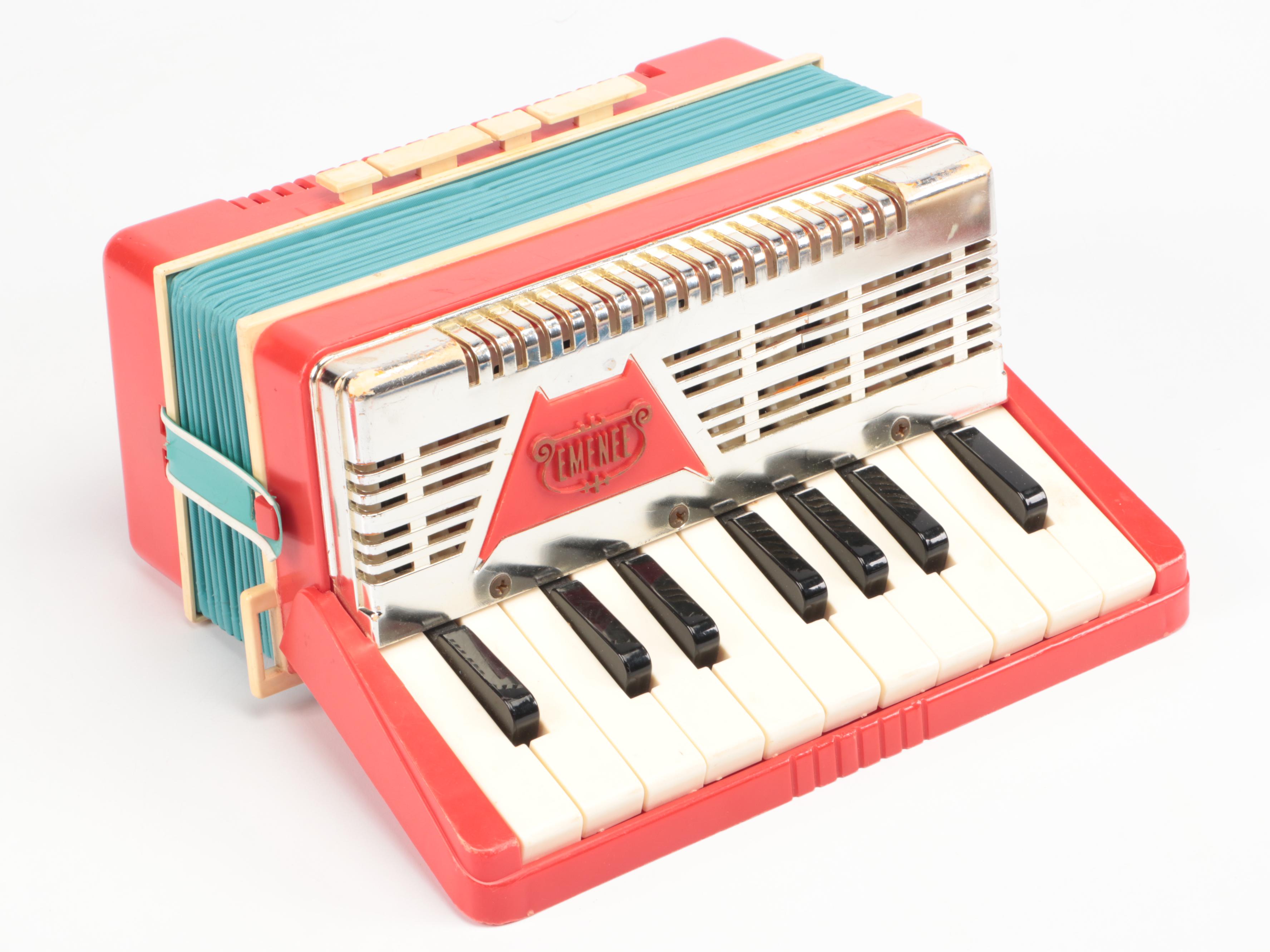 Emenee Toy Accordion with Drum, Xylophone, and More Vintage Toy Instruments