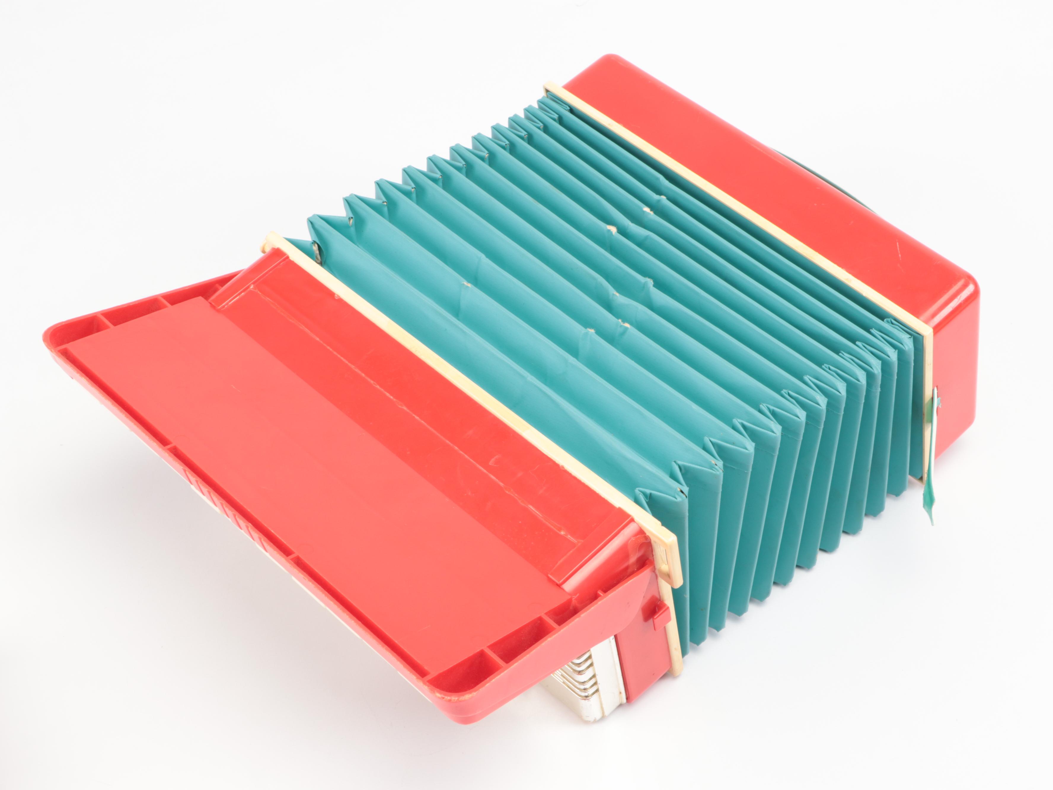 Emenee Toy Accordion with Drum, Xylophone, and More Vintage Toy Instruments