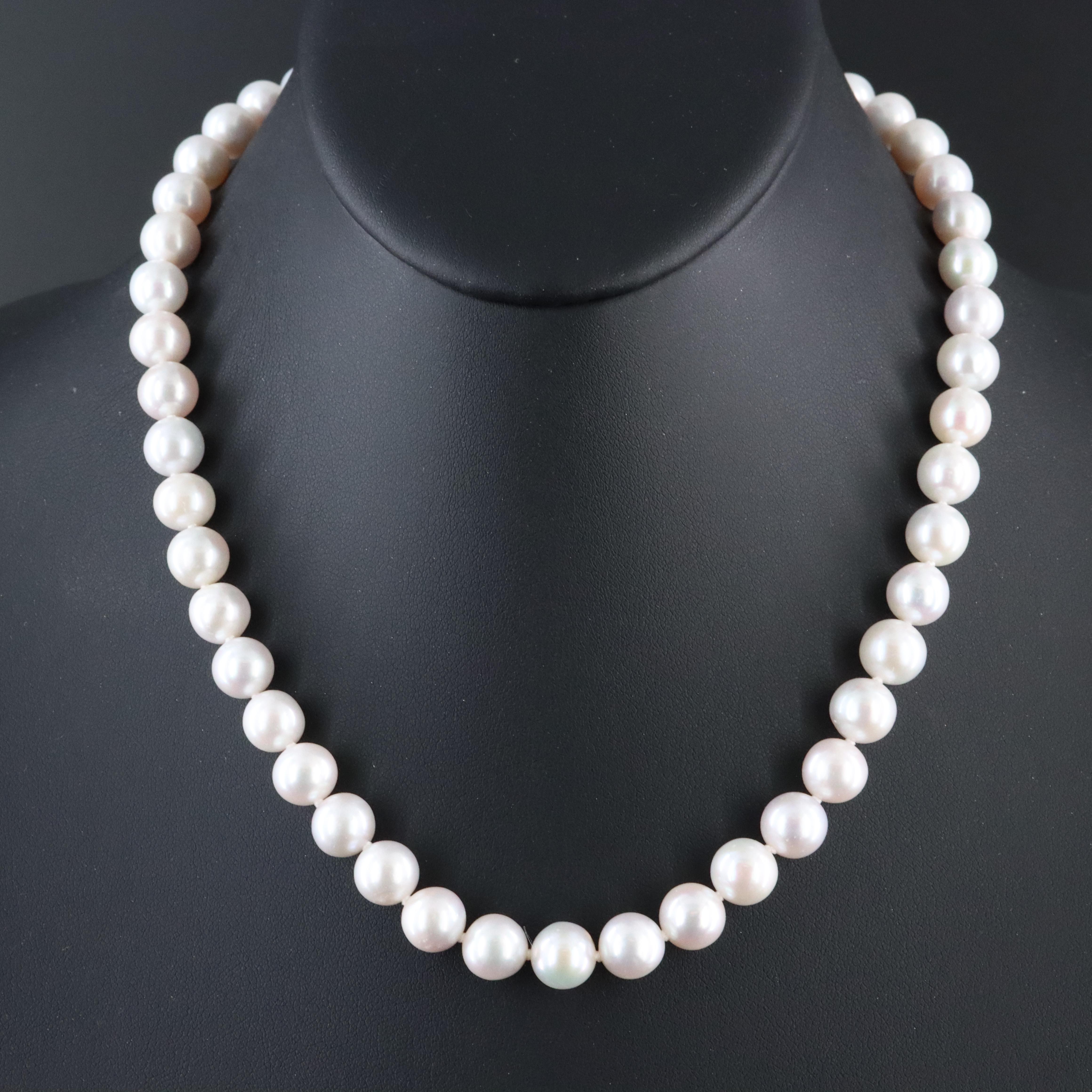 Pearl Necklace with 14K Clasp
