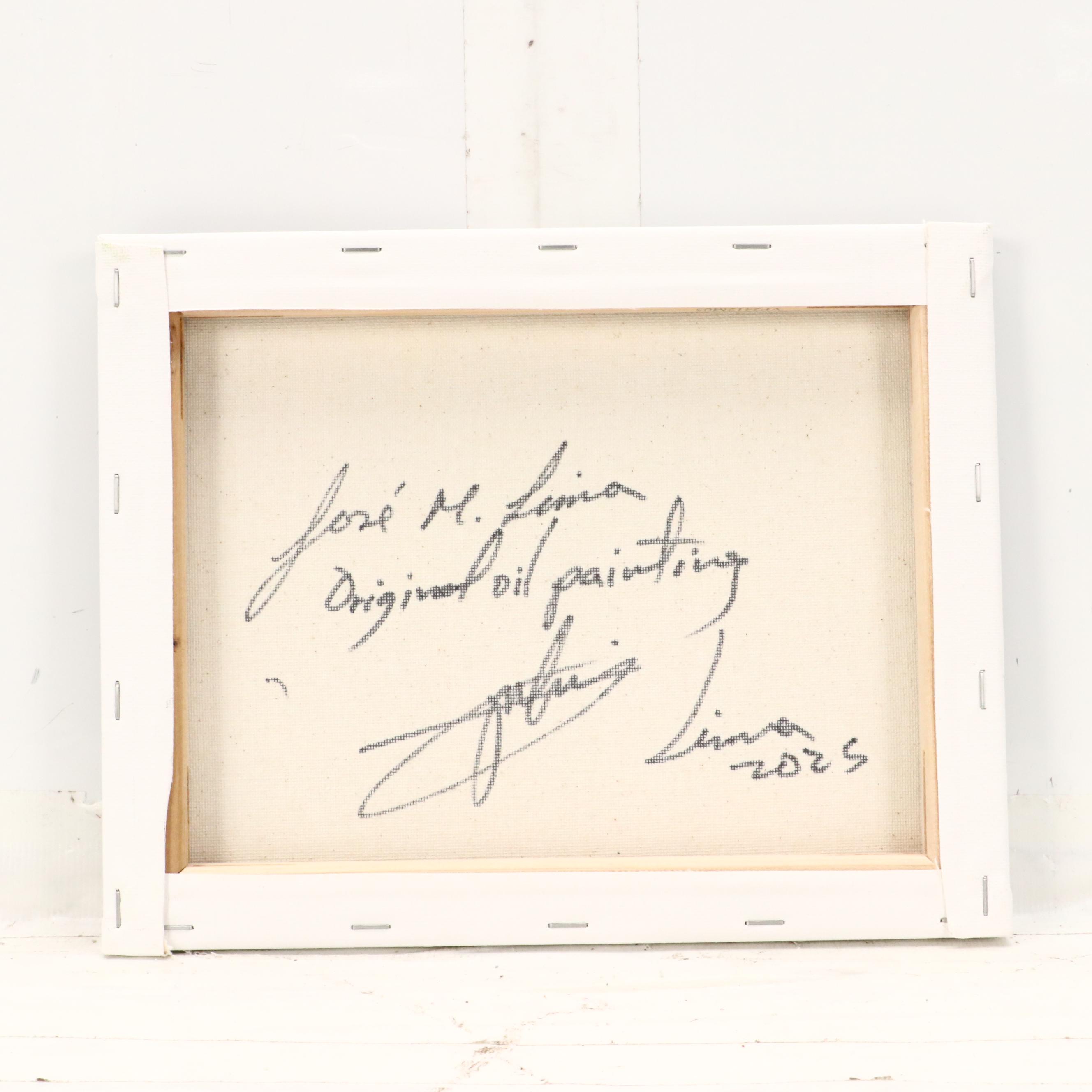 José M. Lima Floral Still Life Oil Painting, 2025