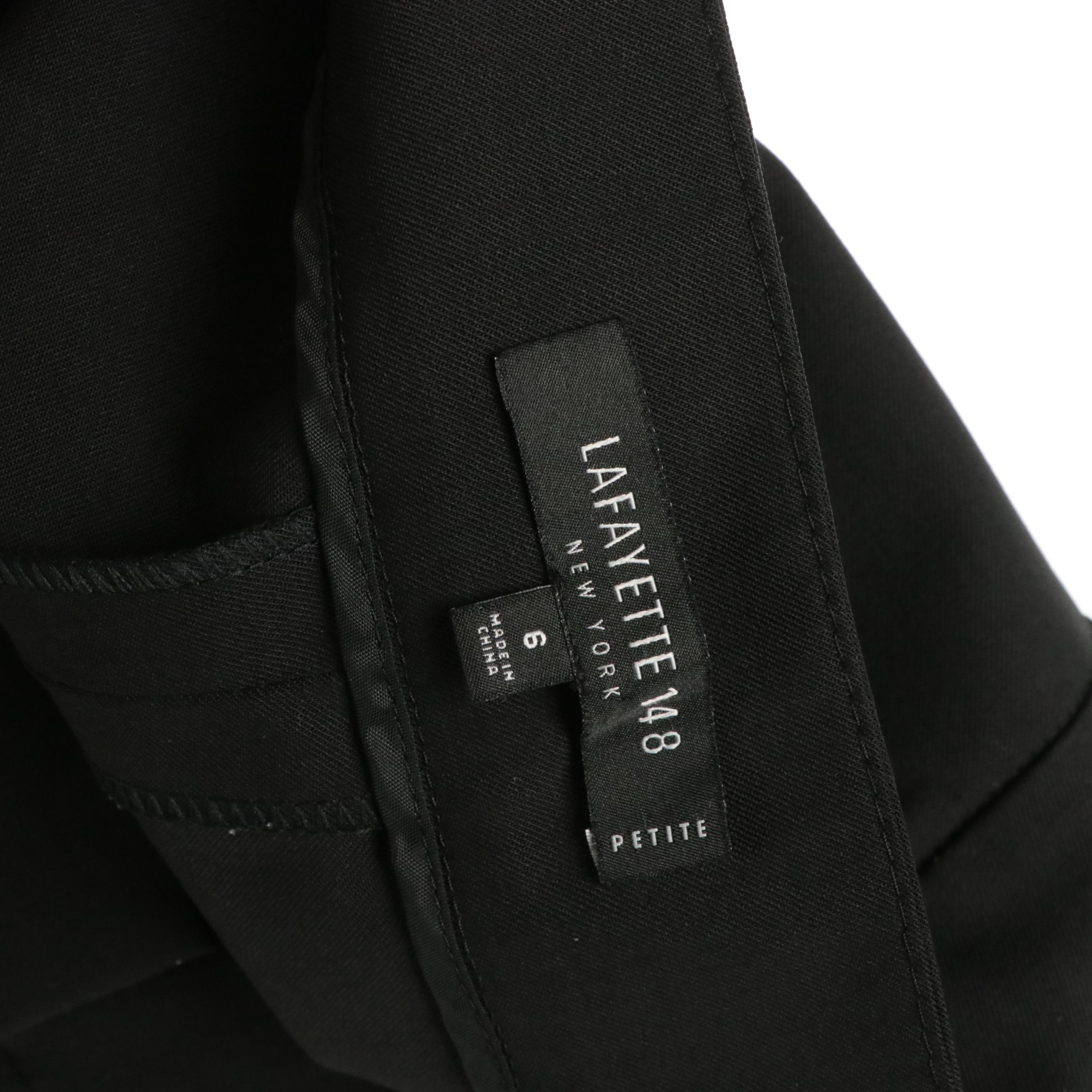 Lafayette 148 Black Virgin Wool Straight-Leg and Cropped Wide-Leg Trousers