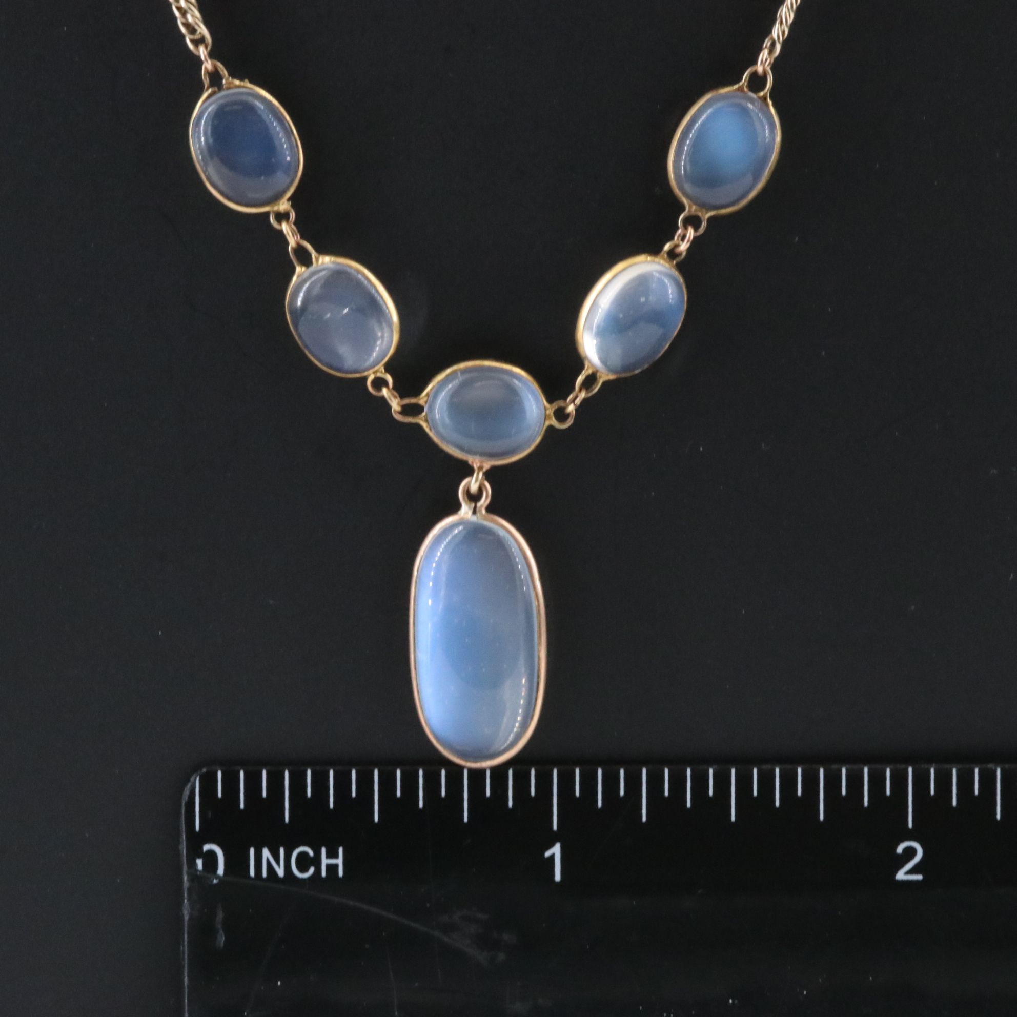 Vintage 10K Moonstone Necklace