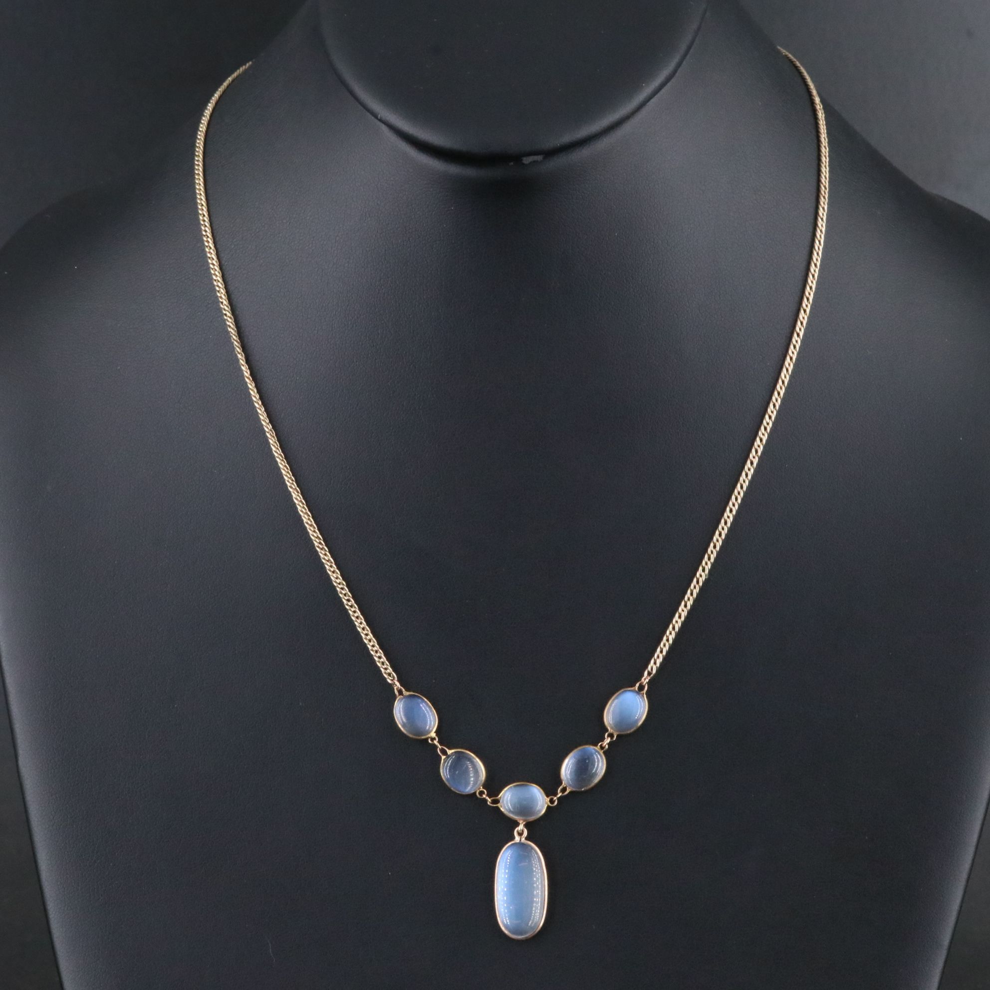 Vintage 10K Moonstone Necklace