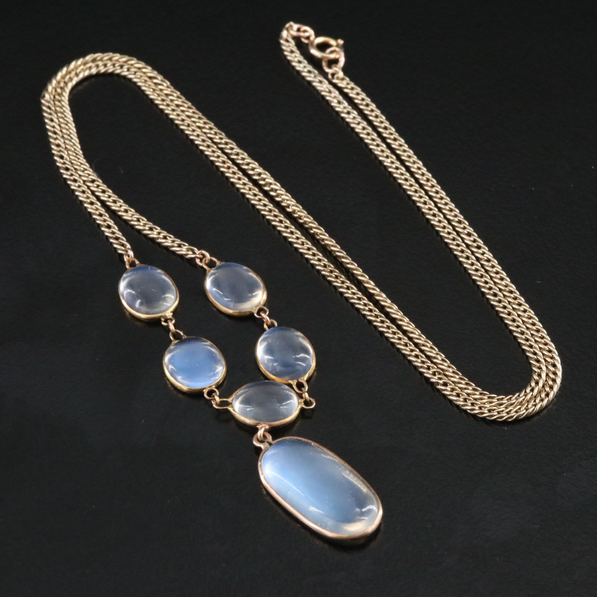 Vintage 10K Moonstone Necklace