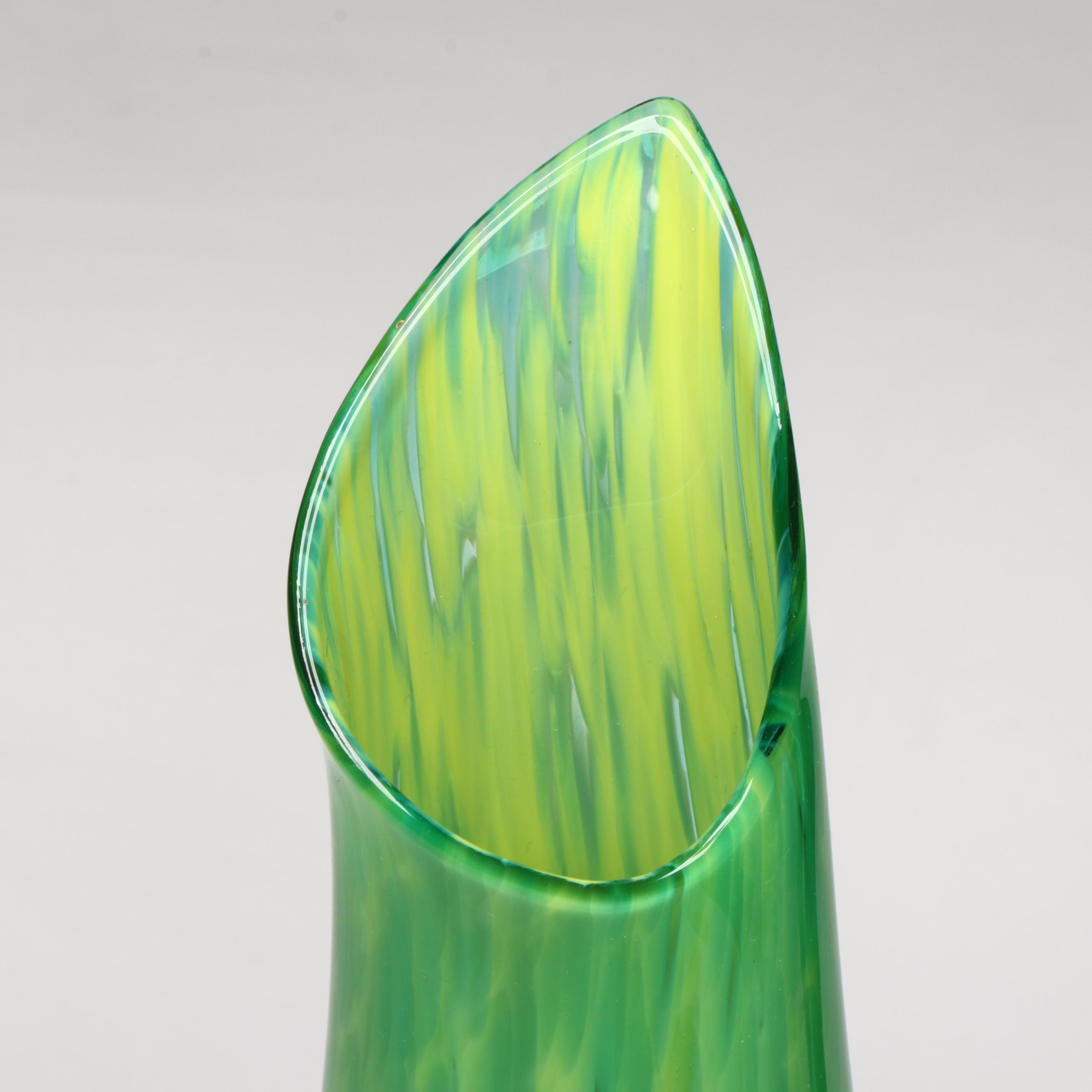 Willsea O'Brien Blown Glass Trumpet Vase