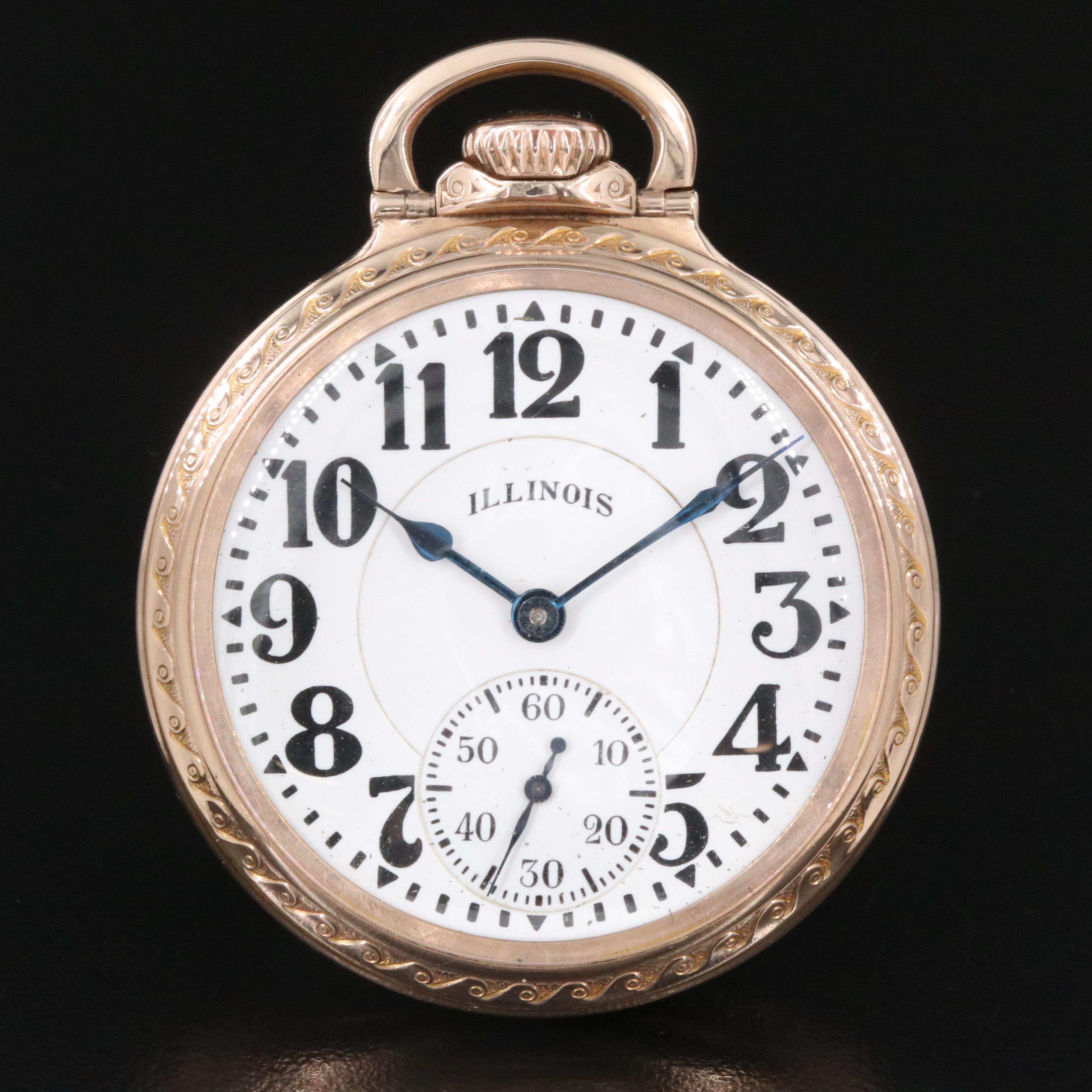 1929 Illinois Bunn Special Railroad Grade Gold Filled Pocket Watch