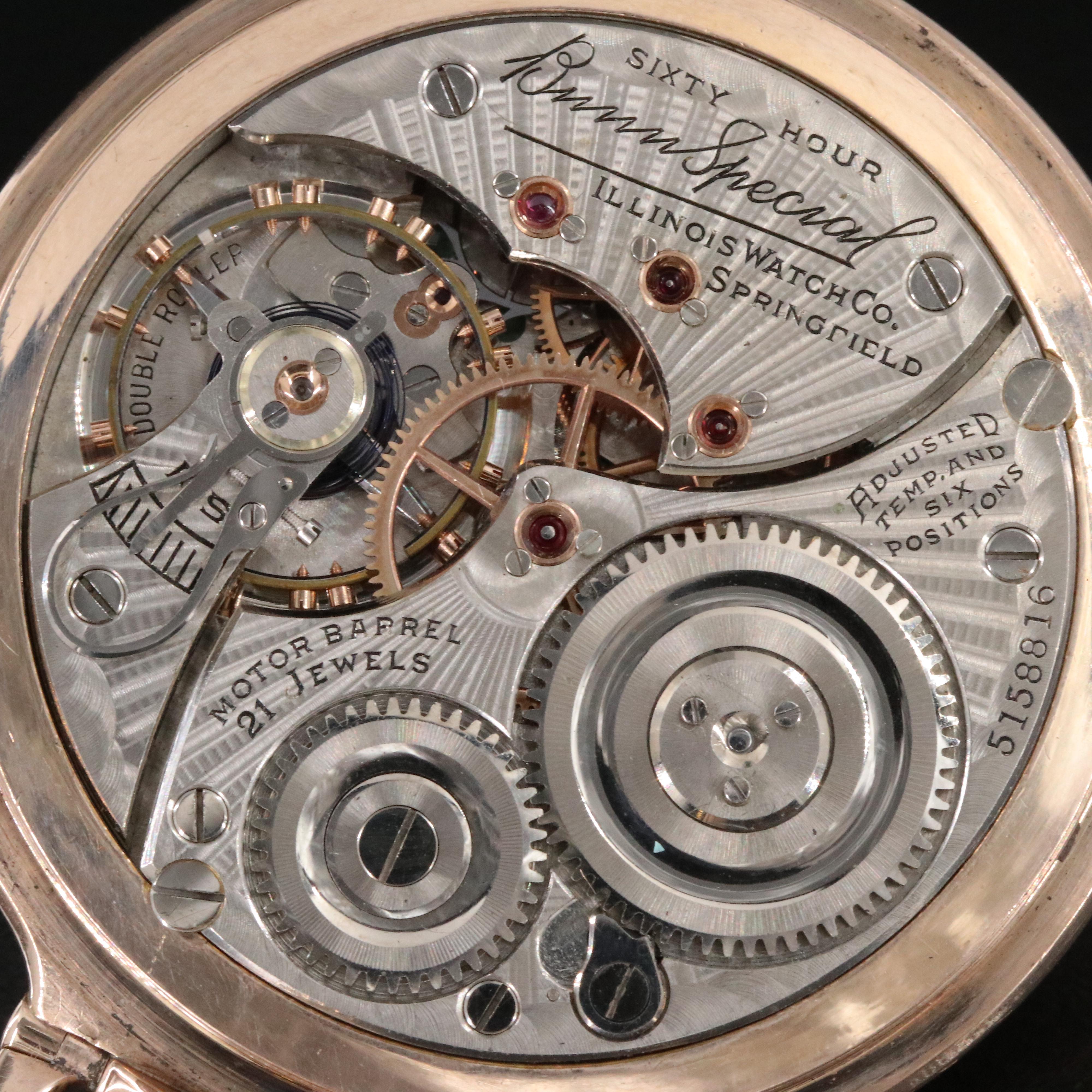 1929 Illinois Bunn Special Railroad Grade Gold Filled Pocket Watch