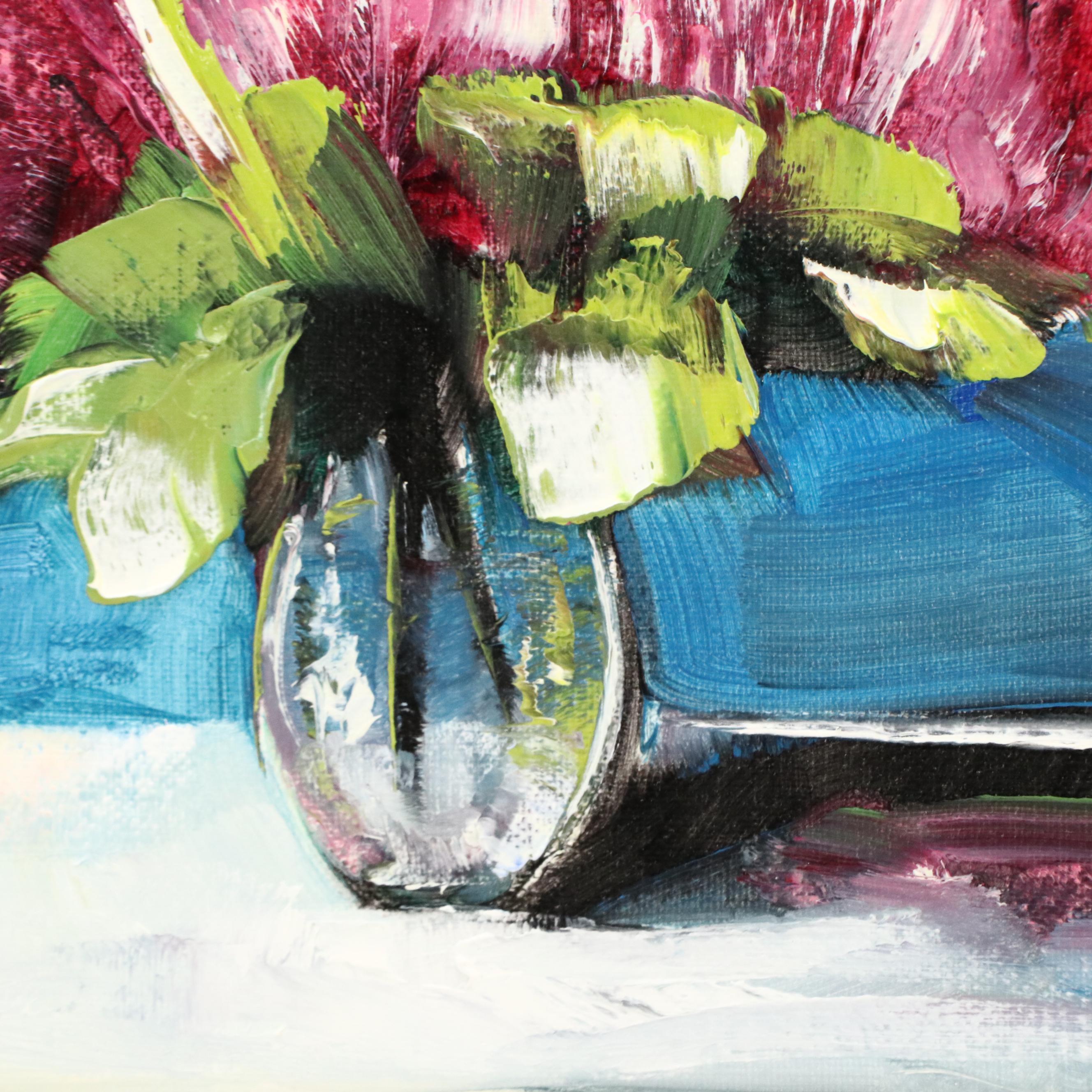 José M. Lima Floral Still Life Oil Painting, 2025