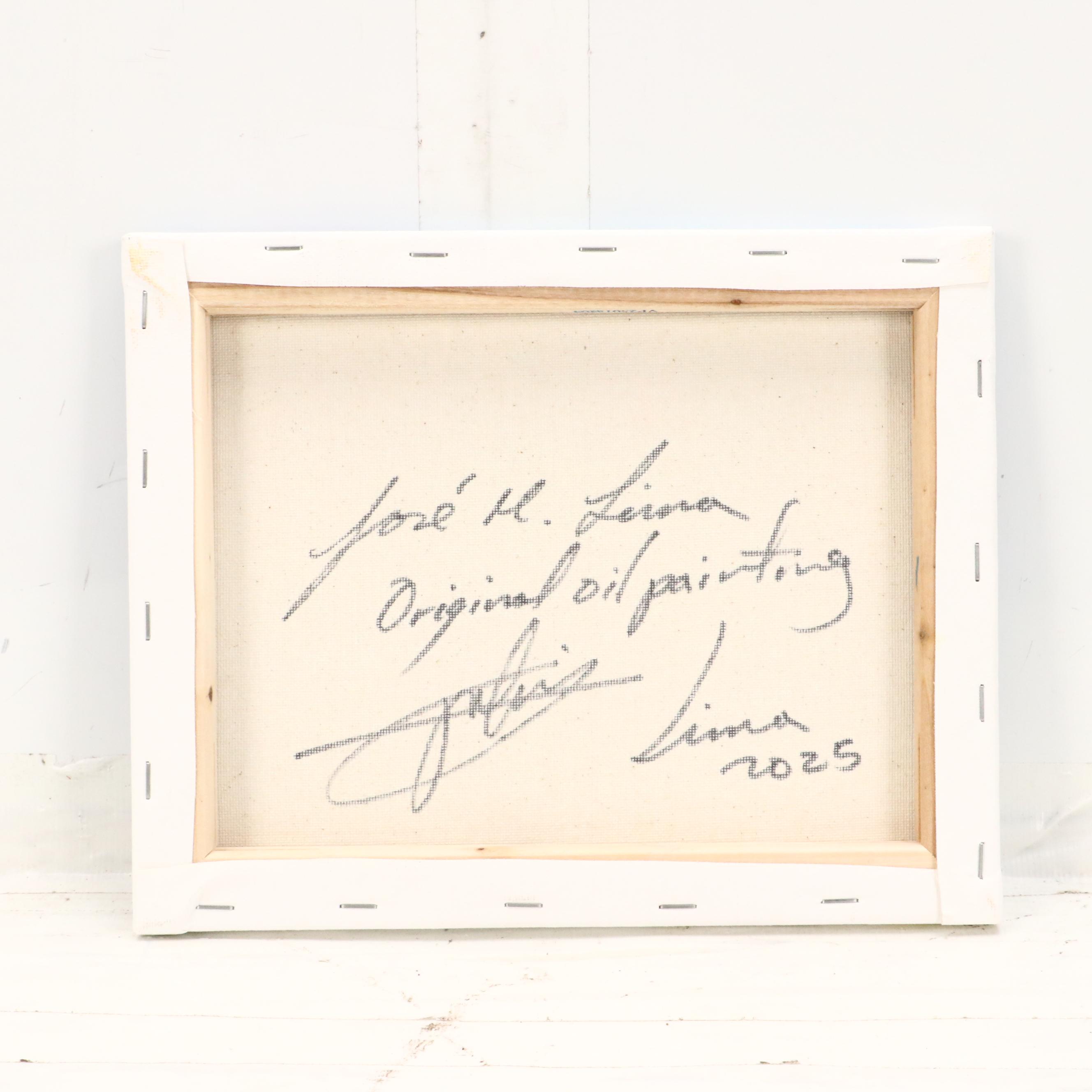 José M. Lima Floral Still Life Oil Painting, 2025