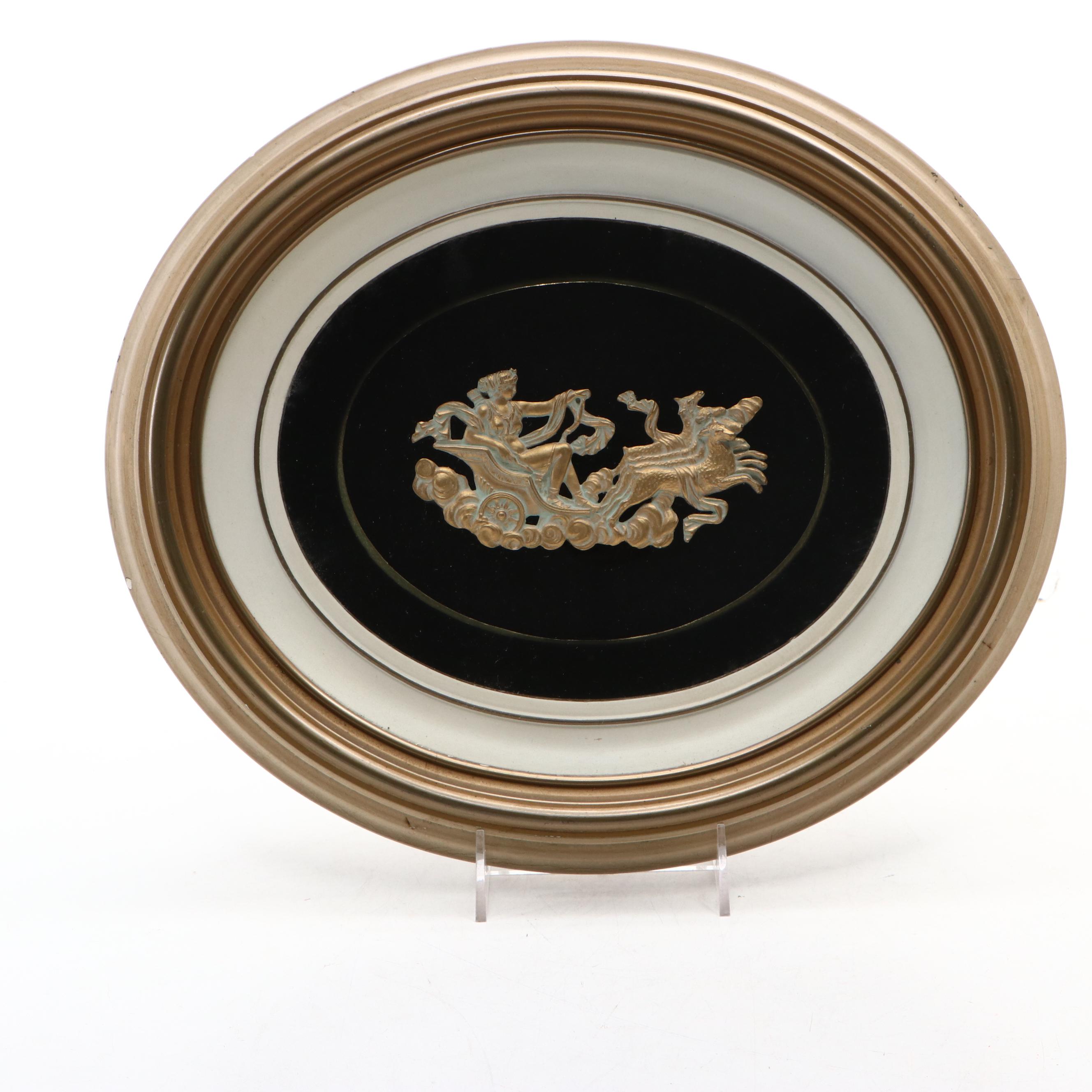 Sungott Art Studios Neoclassical Style Wall Décor with Hand-Painted Porcelain