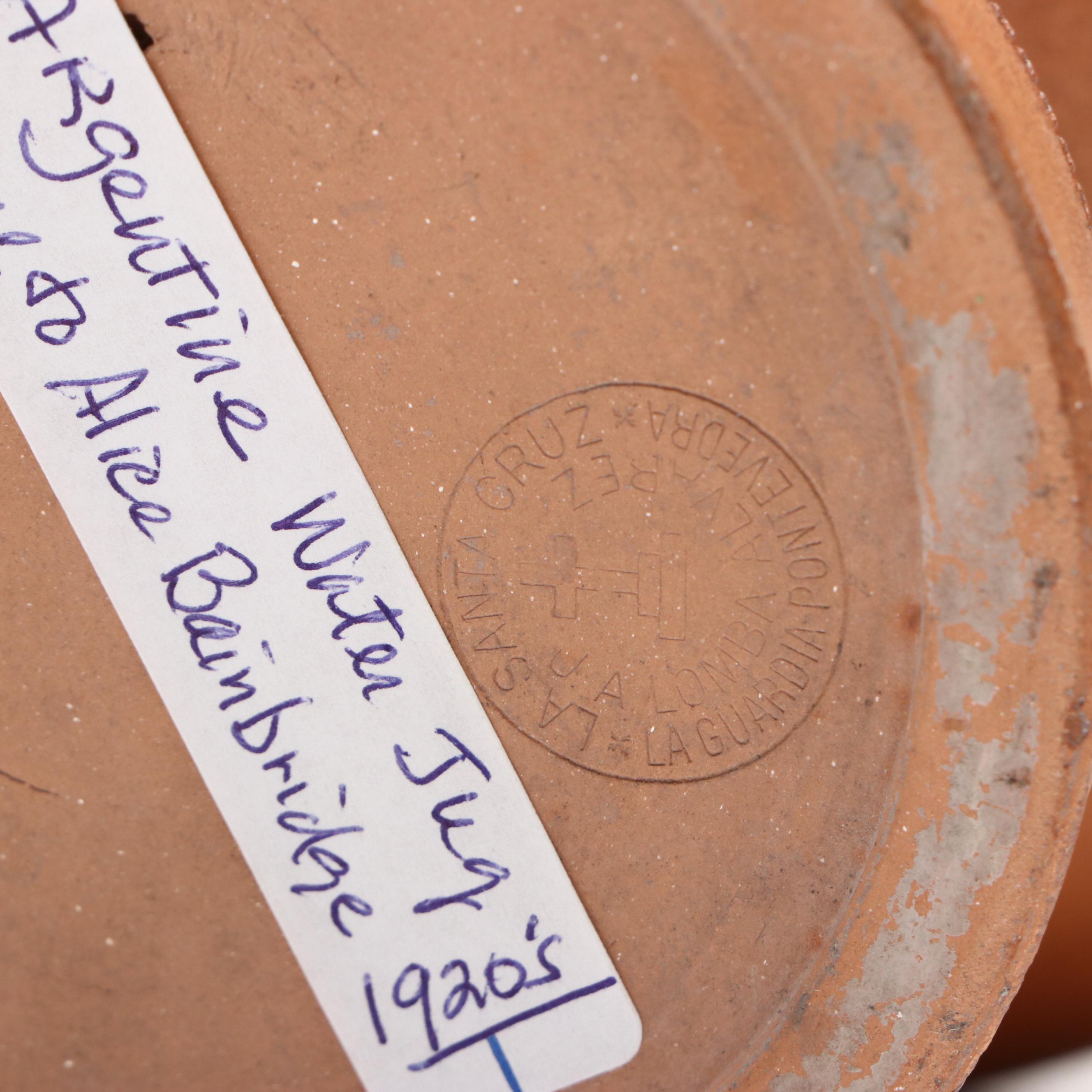 Argentinian Terracotta Water Jug, Early 20th Century