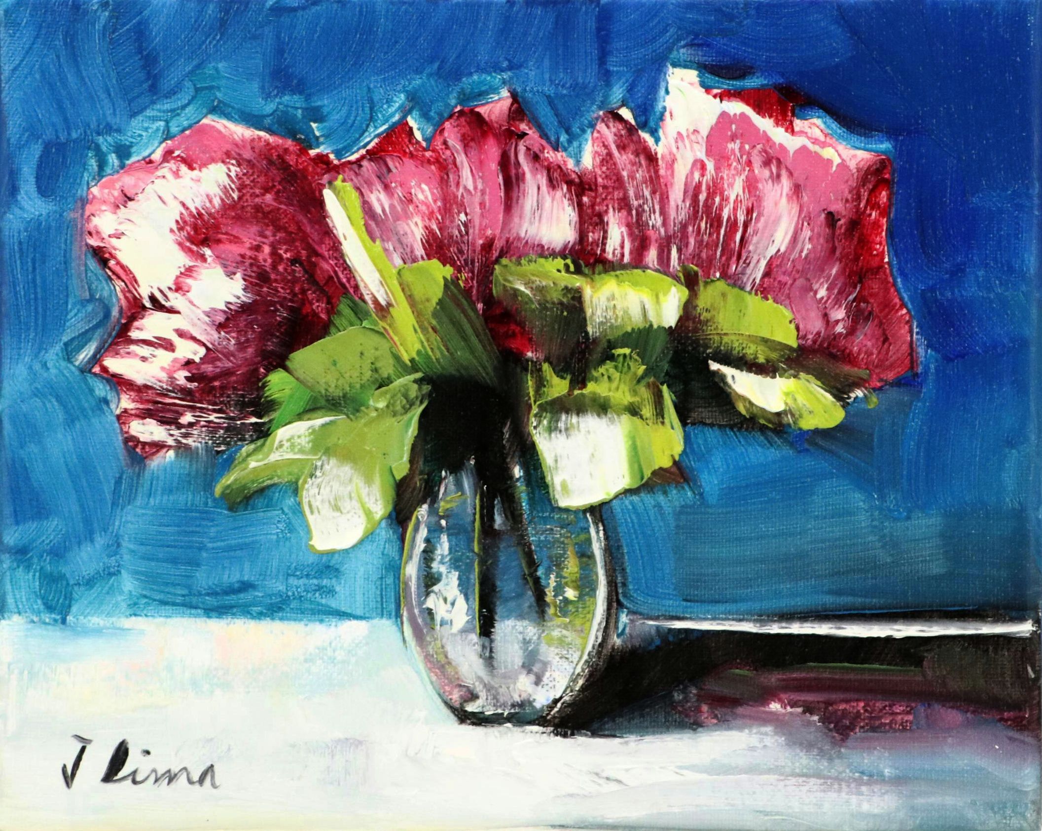 José M. Lima Floral Still Life Oil Painting, 2025